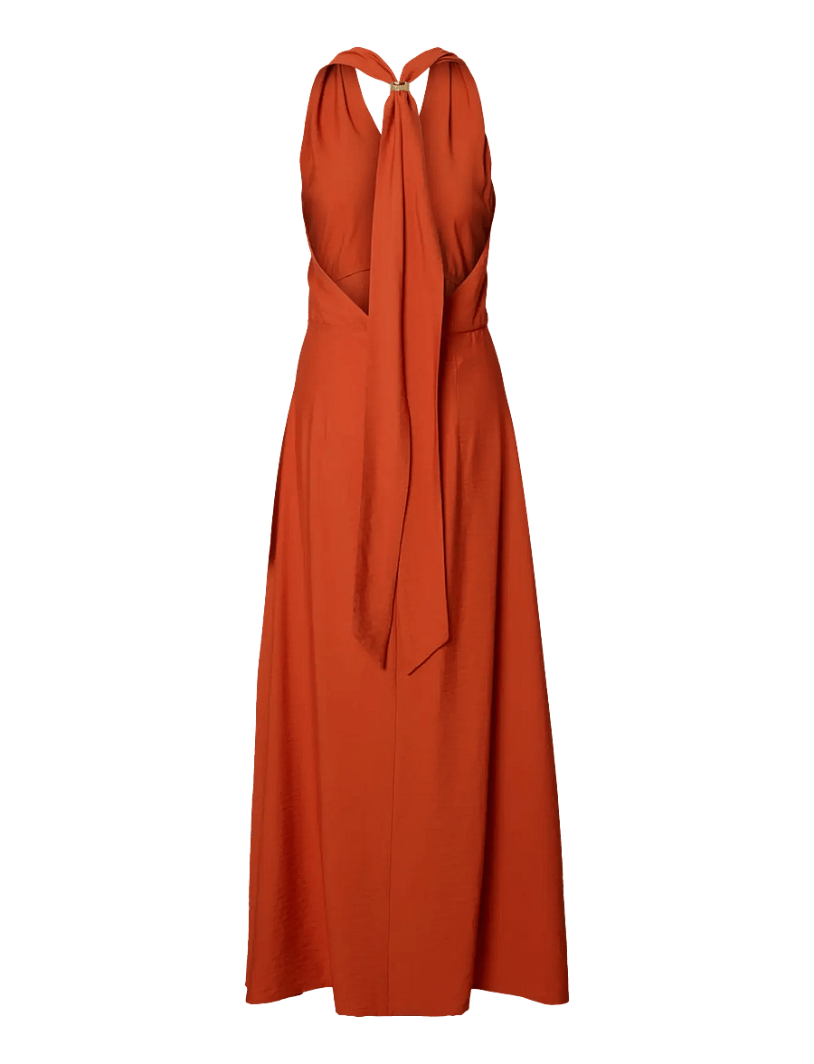 Selected - SLFLISA REGULAR HALTERNECK DRESS B - sommerkleider - potters clay - 2