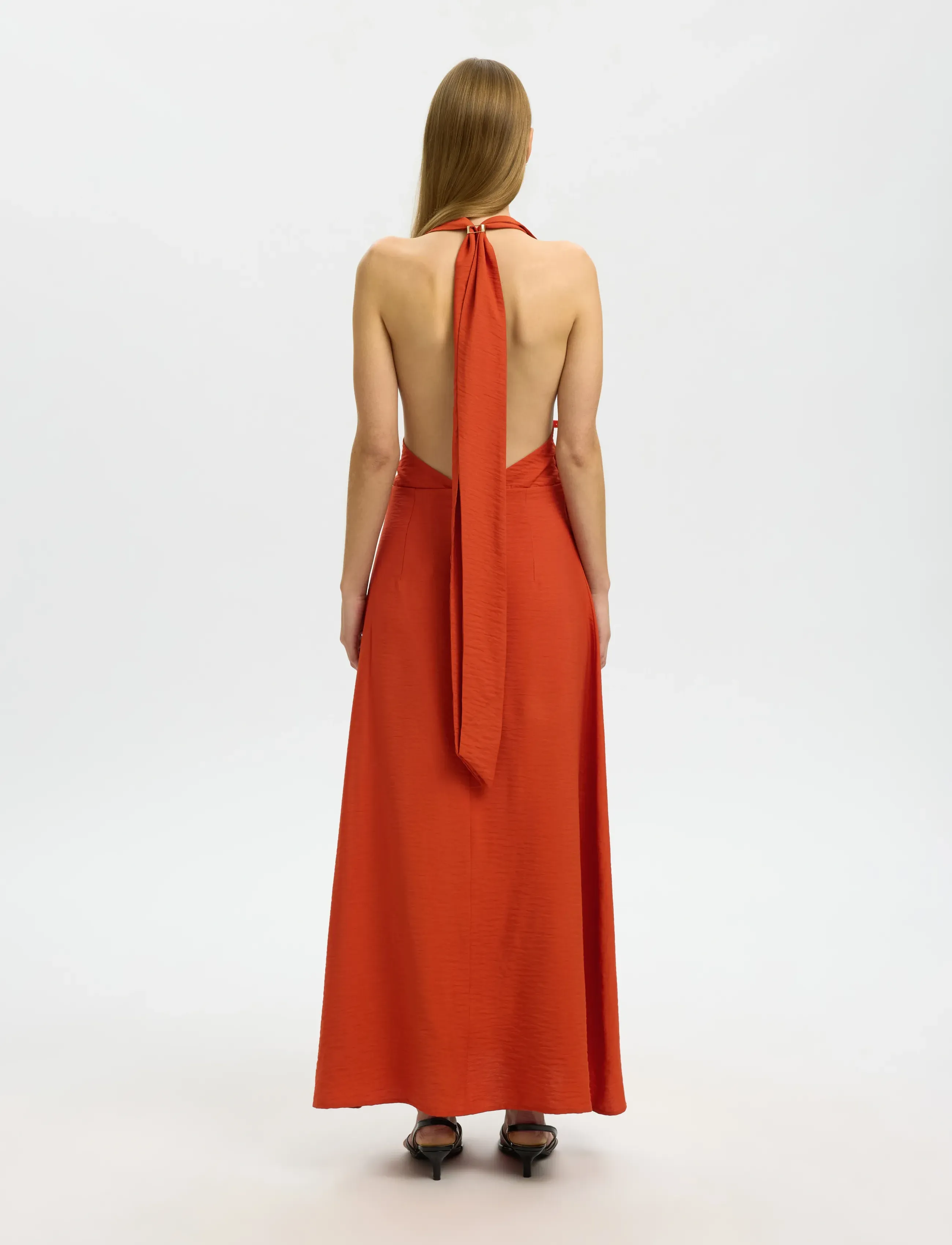 Selected - SLFLISA REGULAR HALTERNECK DRESS B - sommerkleider - potters clay - 3