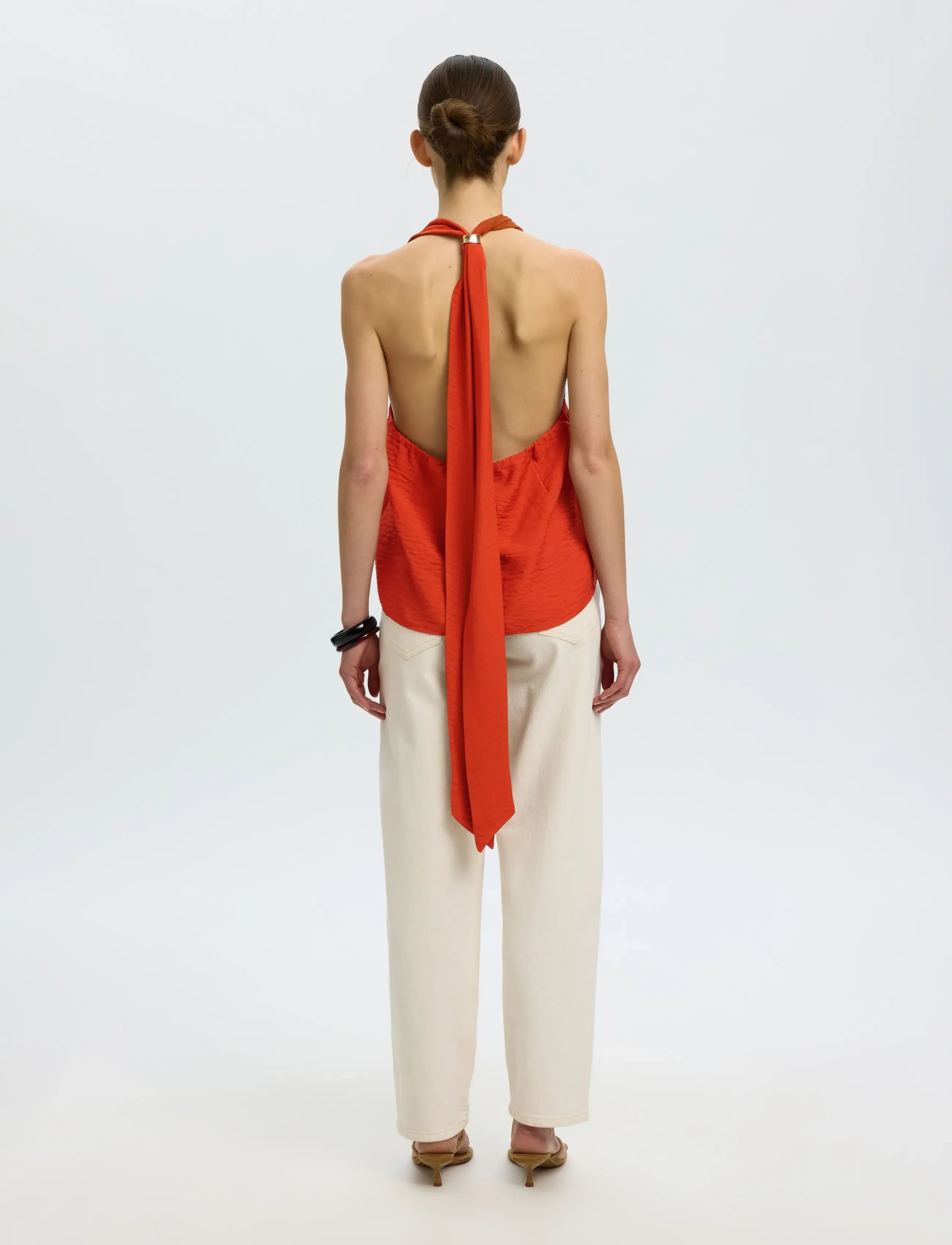 Selected - SLFLISA SL HALTERNECK TOP B - topy bez rękawów - potters clay - 3