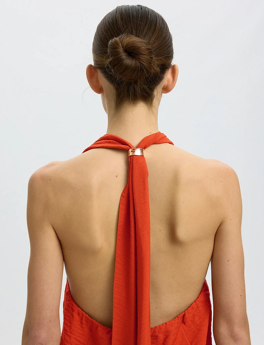 Selected - SLFLISA SL HALTERNECK TOP B - sleeveless tops - potters clay - 5