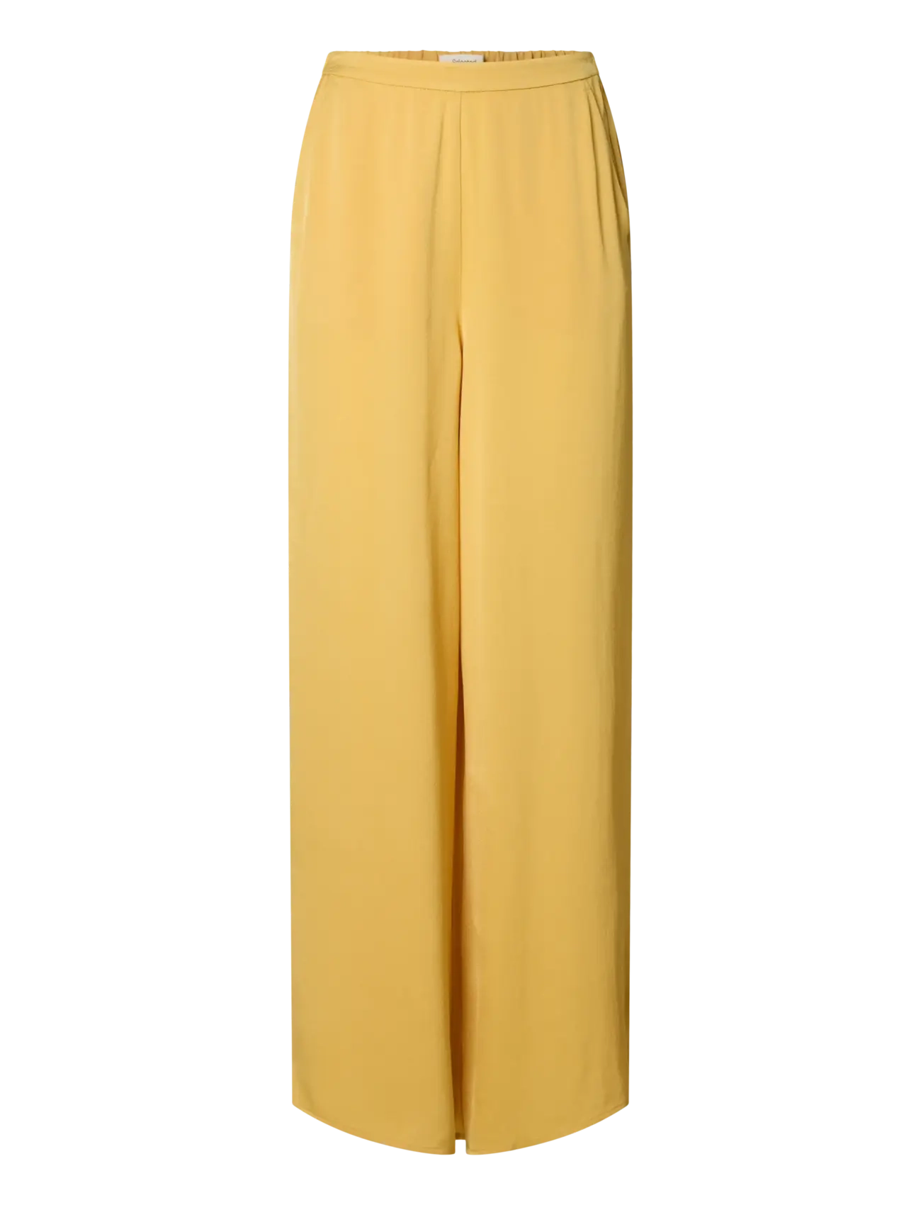 Selected - SLFLAURA HW SLIT PANT B - bukser med lige ben - ochre - 1