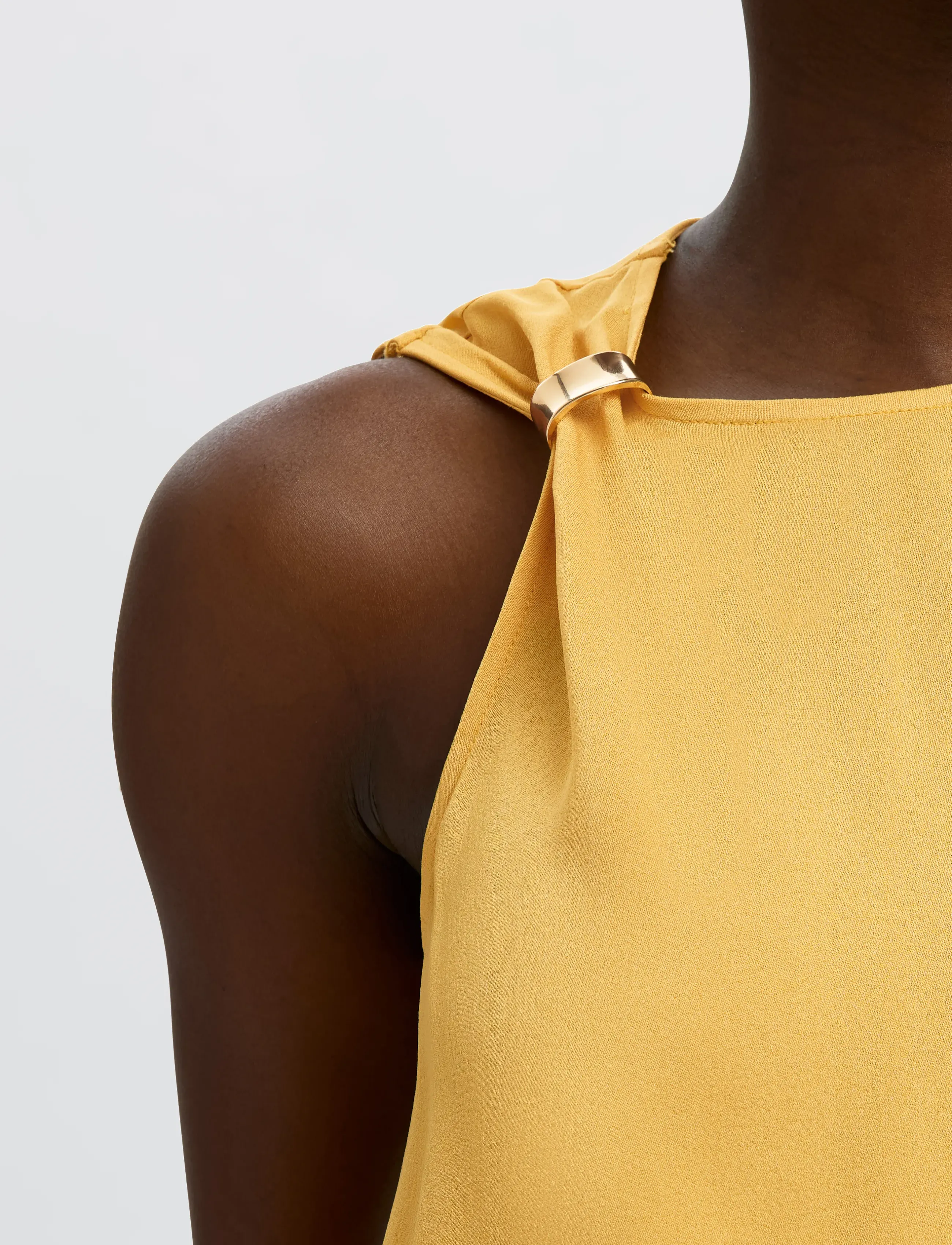 Selected - SLFLAURA SL TRIM TOP B - tanktops - ochre - 4