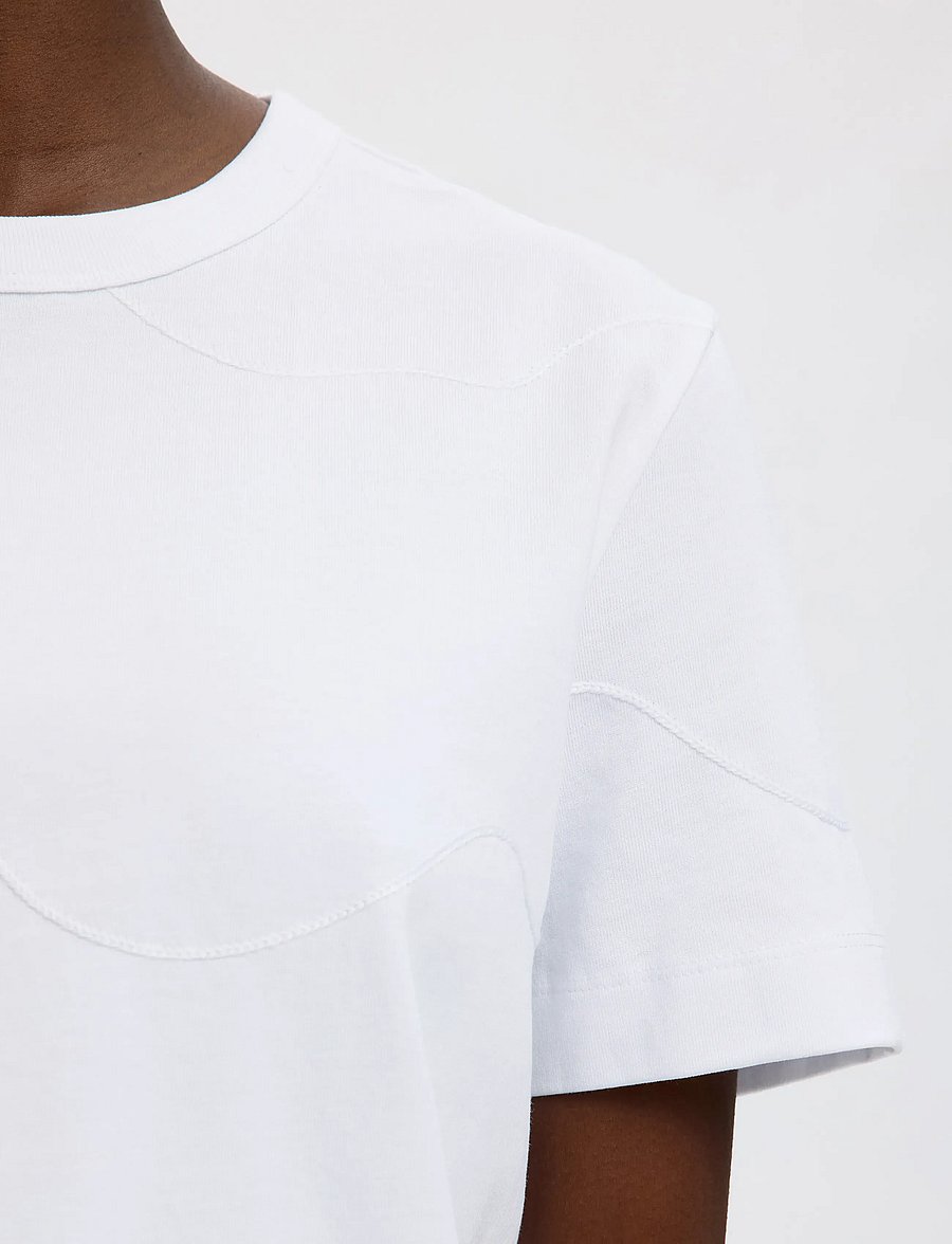 Selected - SLFMILA SS EMBROIDERY TEE - t-särgid - bright white - 4