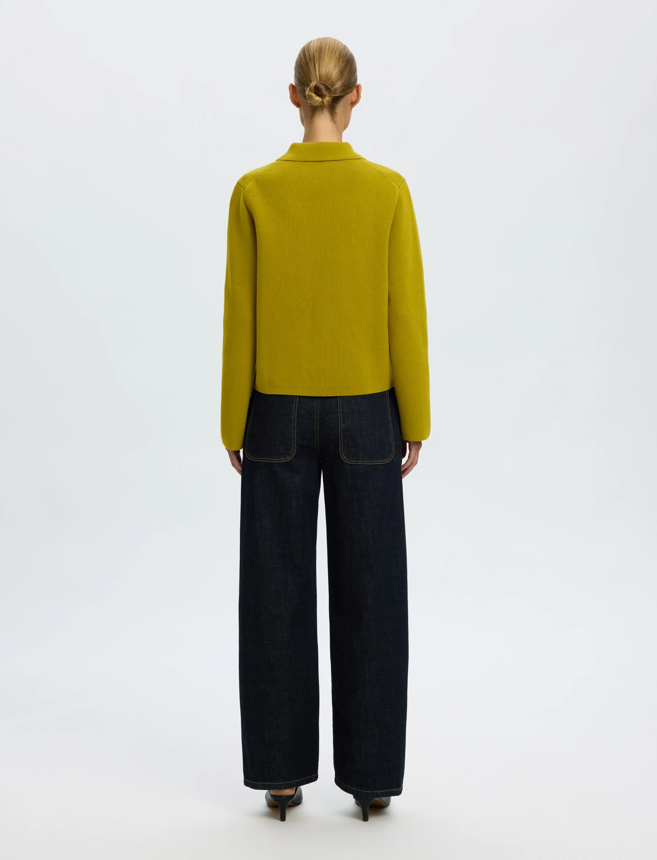 Selected - SLWMIKA LS KNIT CARDIGAN - strickjacken - avocado oil - 2