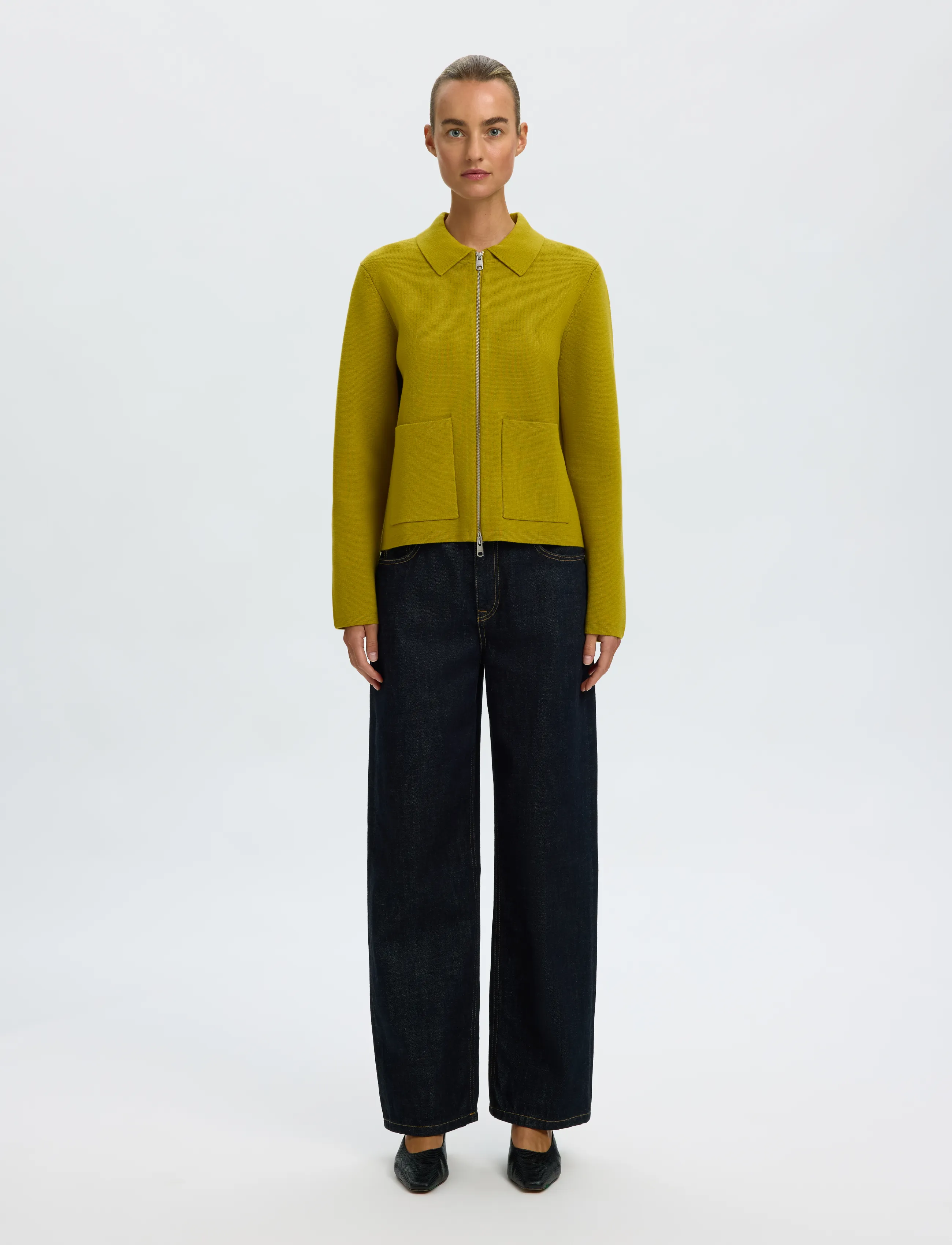 Selected - SLWMIKA LS KNIT CARDIGAN - strickjacken - avocado oil - 3