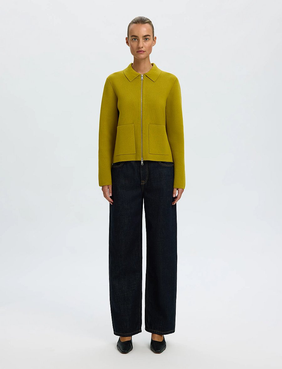 Selected - SLWMIKA LS KNIT CARDIGAN - strickjacken - avocado oil - 3