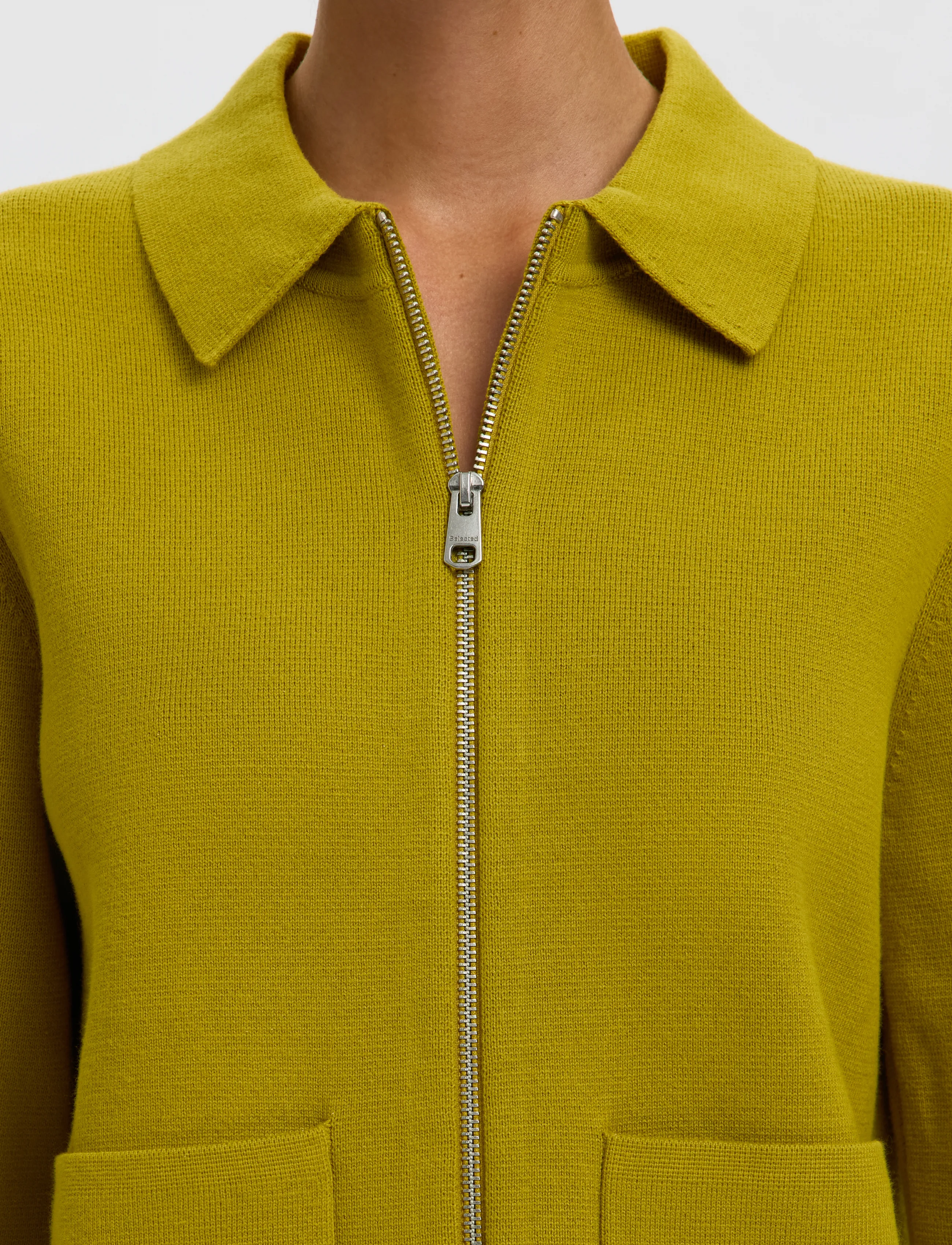Selected - SLWMIKA LS KNIT CARDIGAN - strickjacken - avocado oil - 4