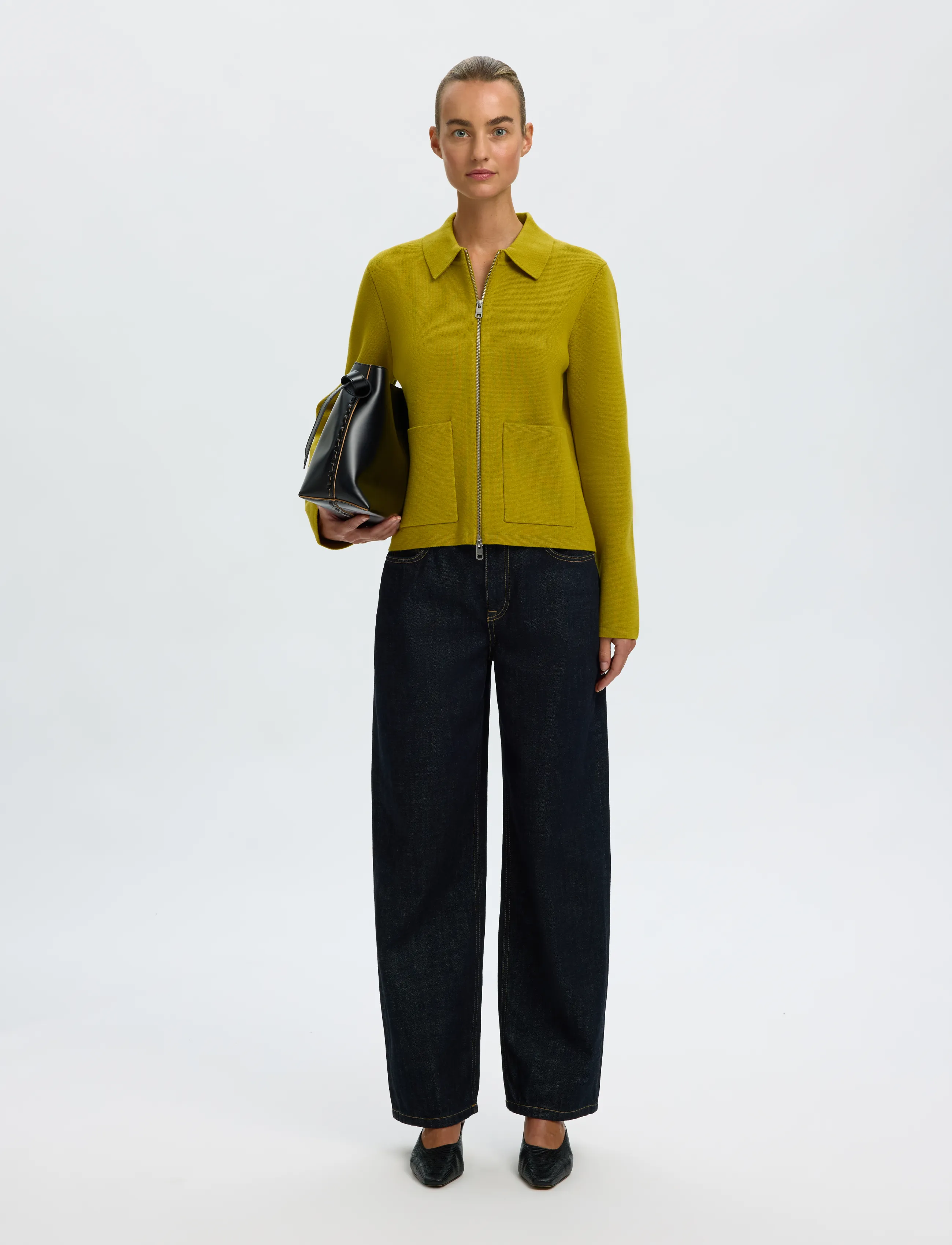 Selected - SLWMIKA LS KNIT CARDIGAN - strickjacken - avocado oil - 5