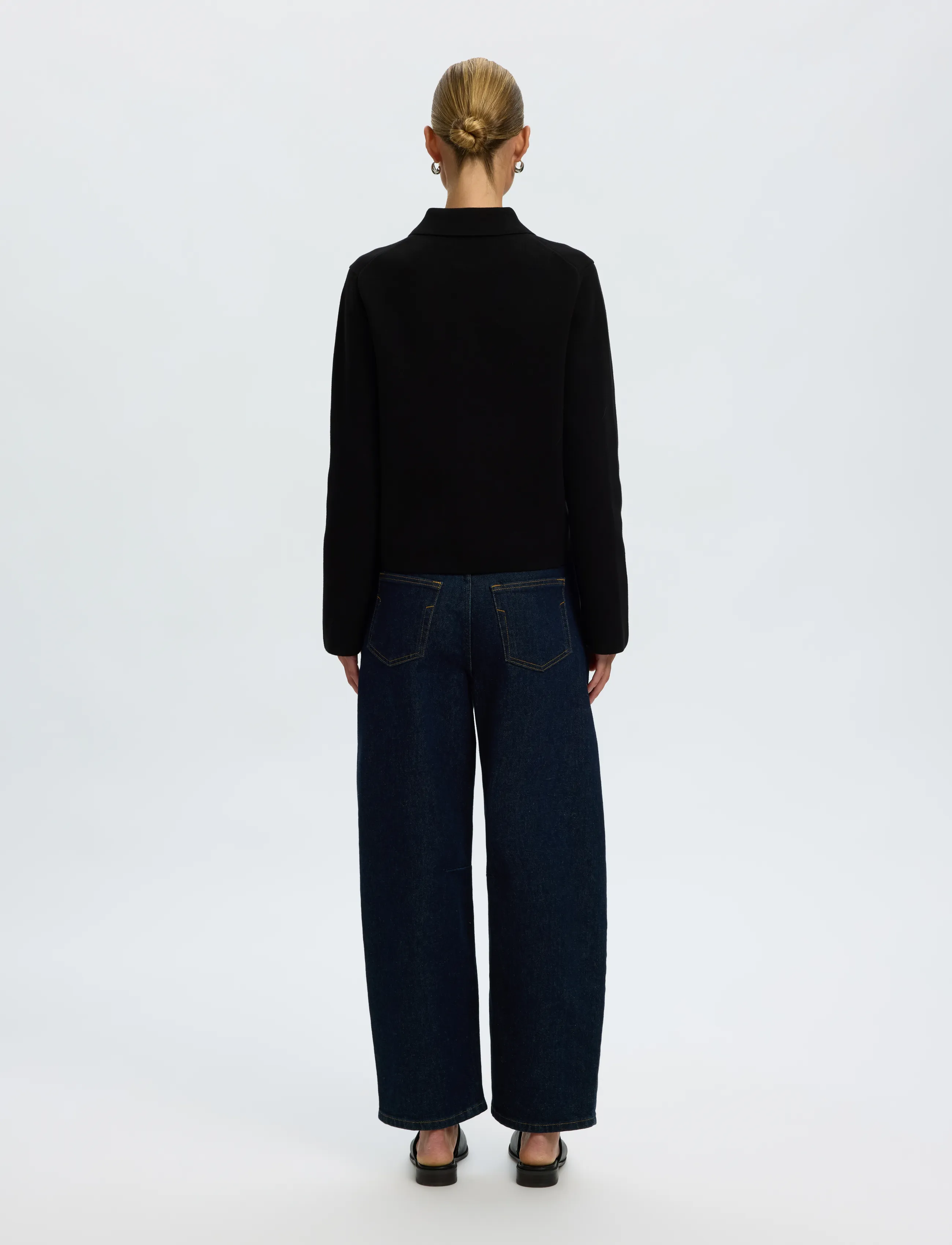 Selected - SLWMIKA LS KNIT CARDIGAN - cardigans - black - 2