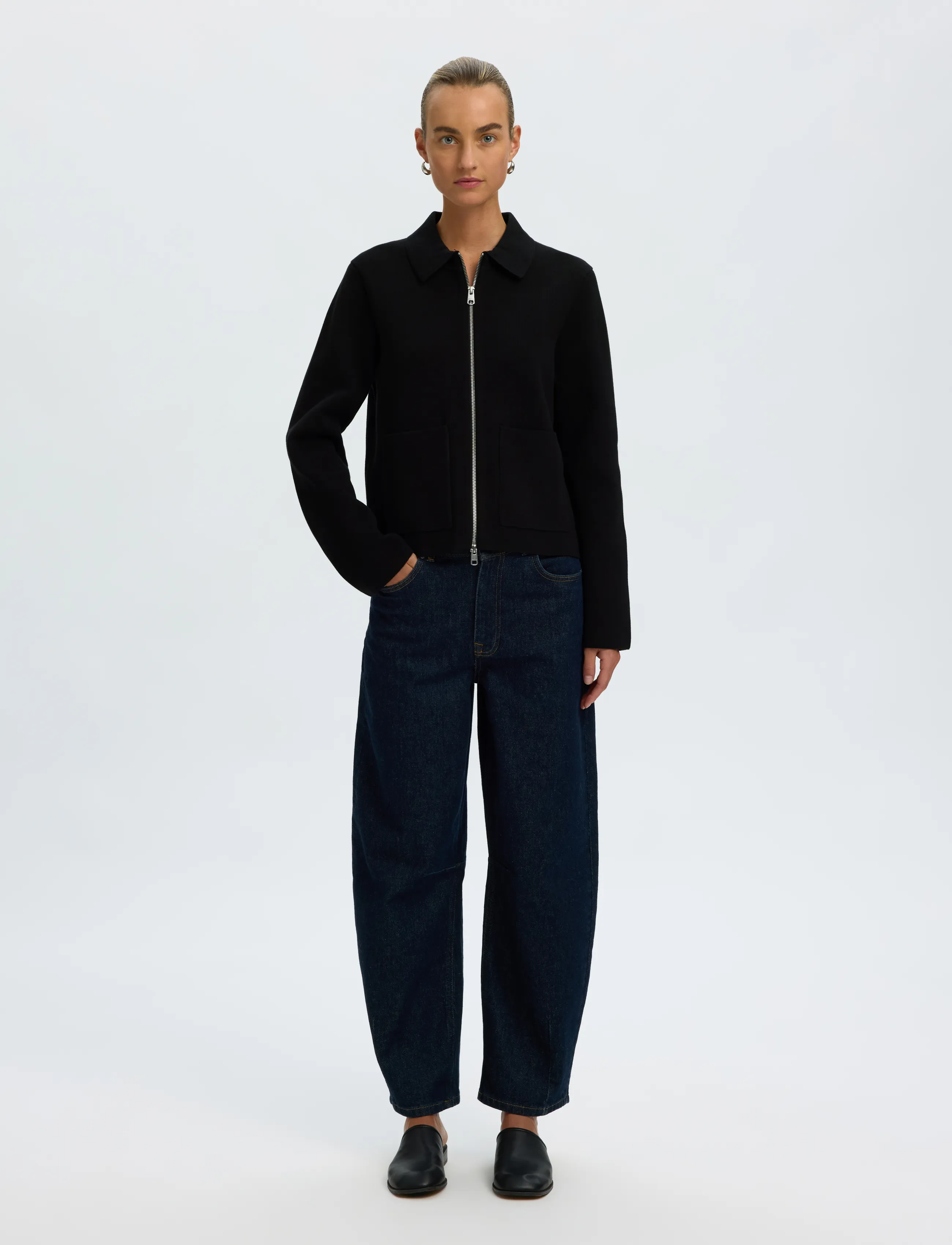 Selected - SLWMIKA LS KNIT CARDIGAN - cardigans - black - 3