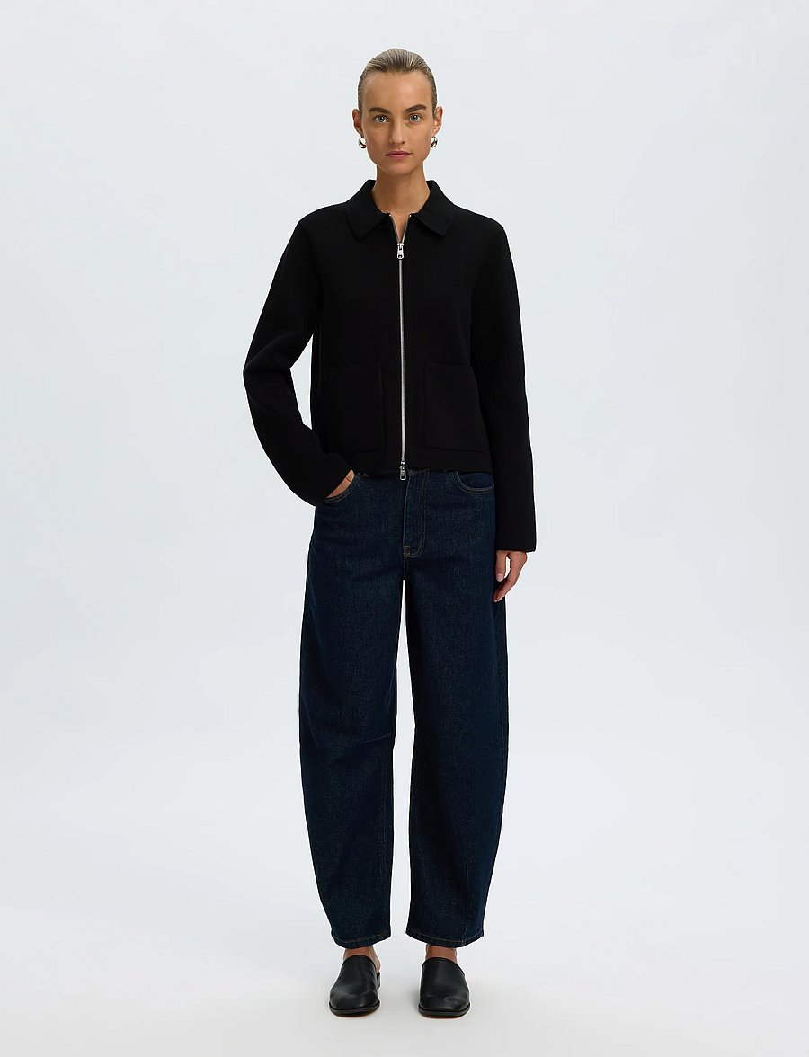 Selected - SLWMIKA LS KNIT CARDIGAN - cardigans - black - 3