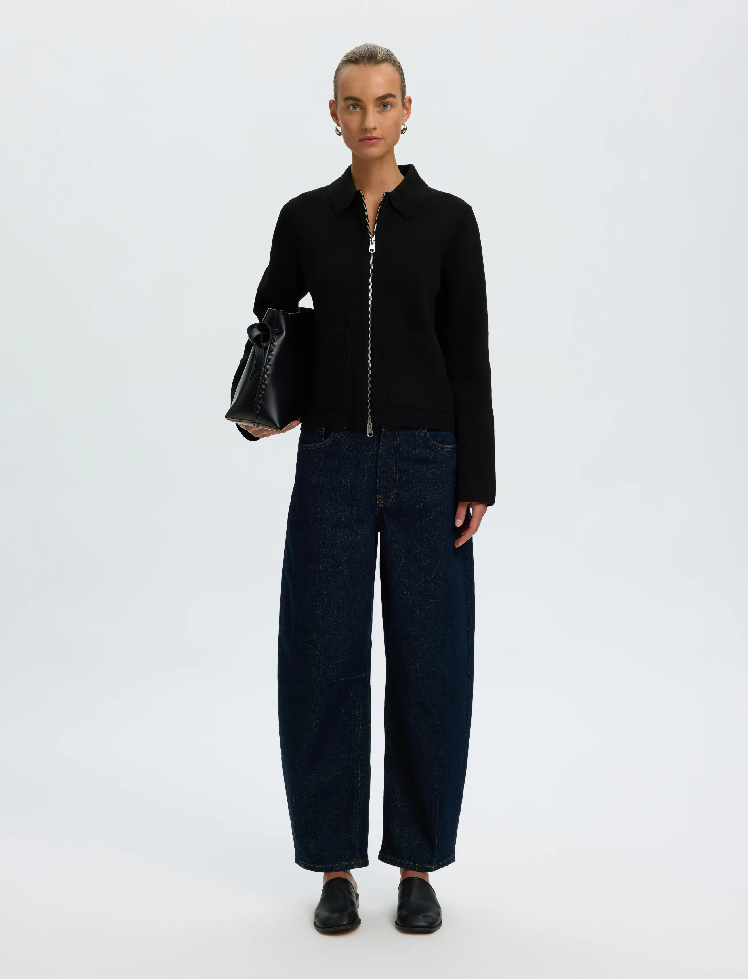 Selected - SLWMIKA LS KNIT CARDIGAN - cardigans - black - 5