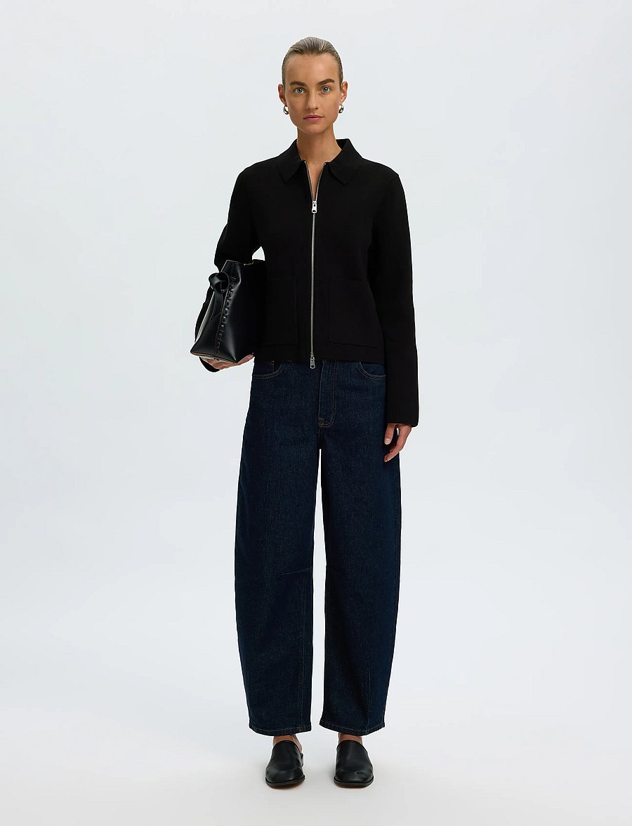 Selected - SLWMIKA LS KNIT CARDIGAN - cardigans - black - 5