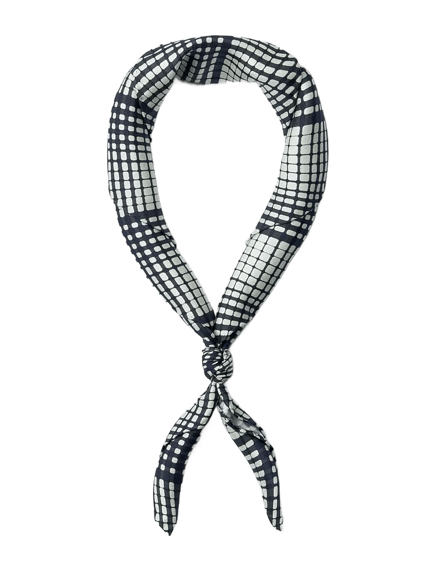 Selected - SLFSARA SILK SCARF - kerged sallid - black - 0
