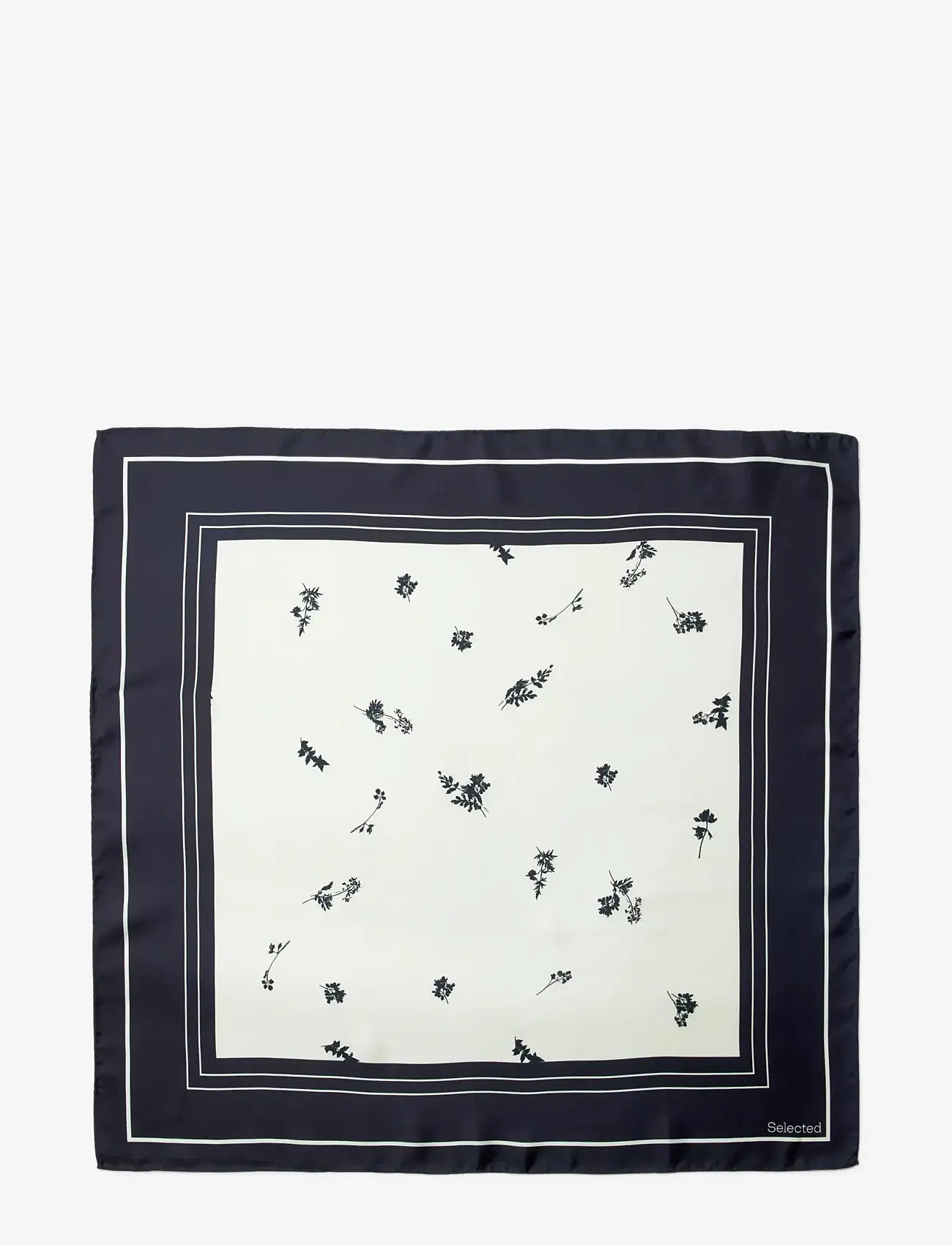 Selected - SLFSARA SILK SCARF - sjalar - egret - 1