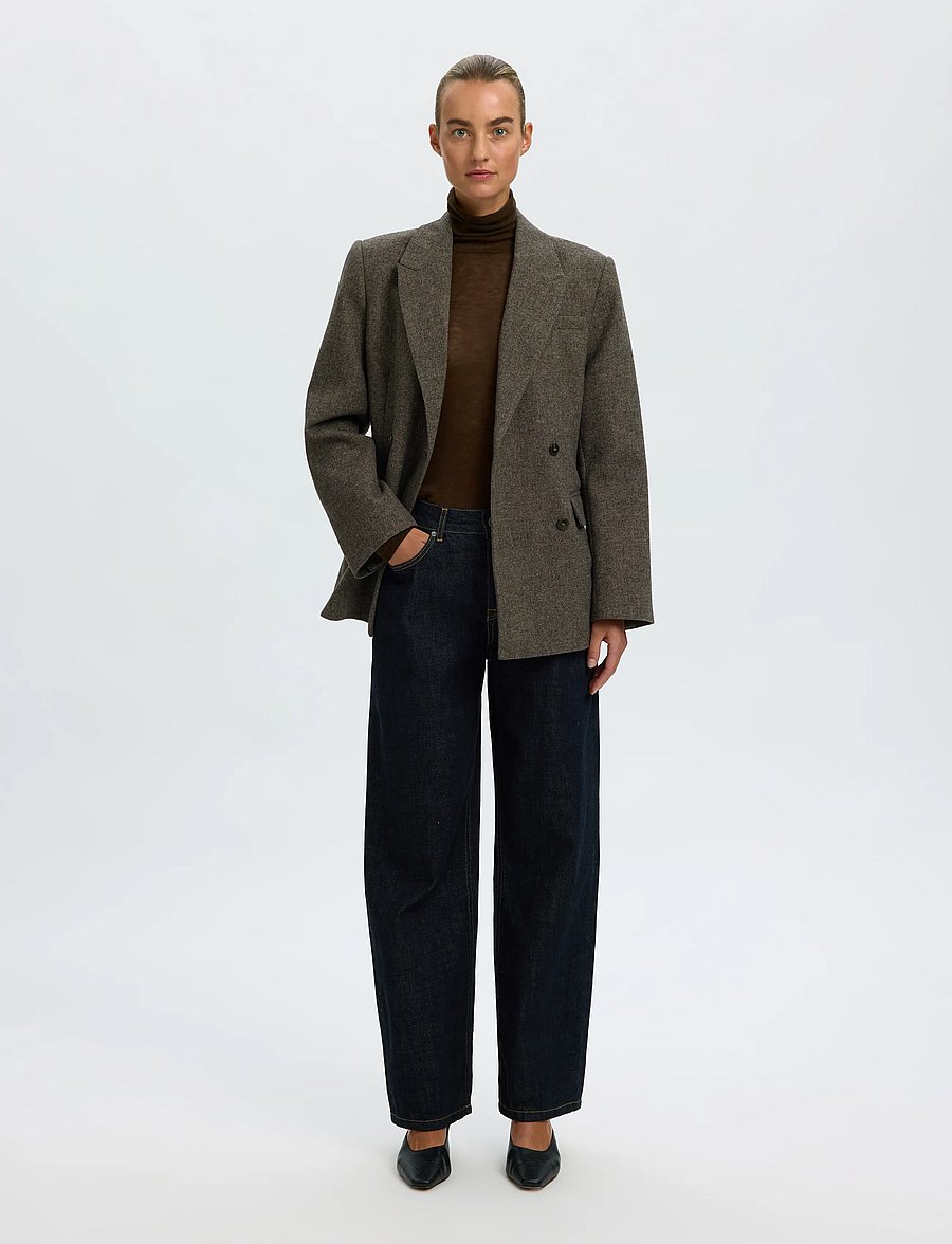 Selected - SLWVENDY WOOL LS KNIT ROLL NECK NOOS - striktrøjer - delicioso - 5