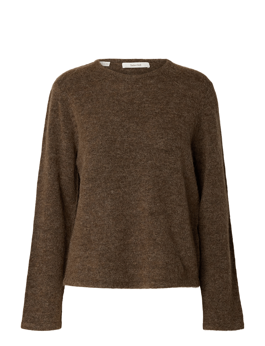 Selected - SLWLULU NEW LS KNIT O-NECK NOOS - kampsunid - dachshund - 1