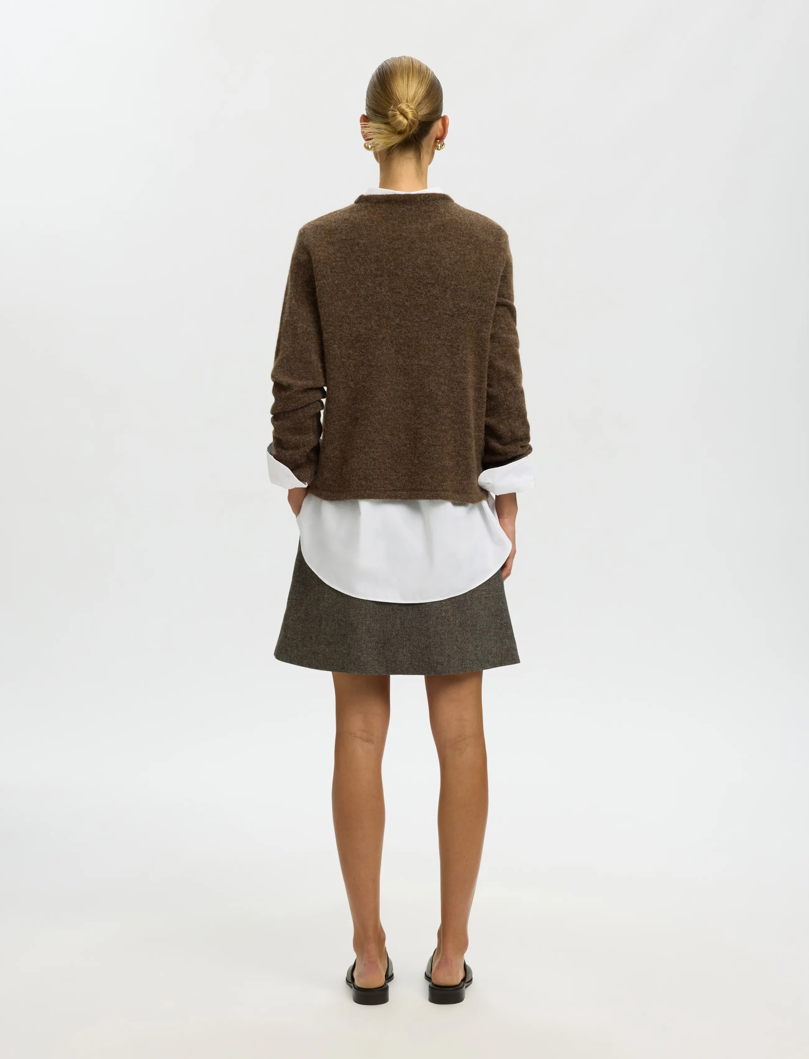 Selected - SLWLULU NEW LS KNIT O-NECK NOOS - kampsunid - dachshund - 2