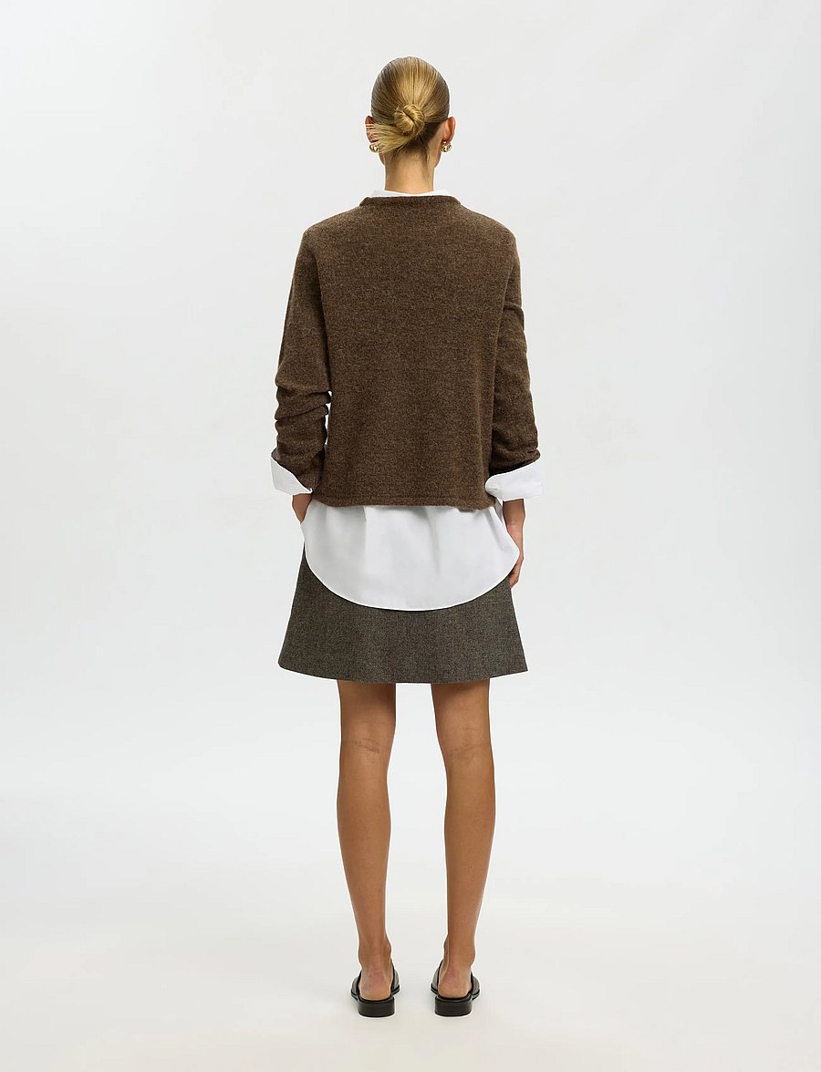 Selected - SLWLULU NEW LS KNIT O-NECK NOOS - kampsunid - dachshund - 2