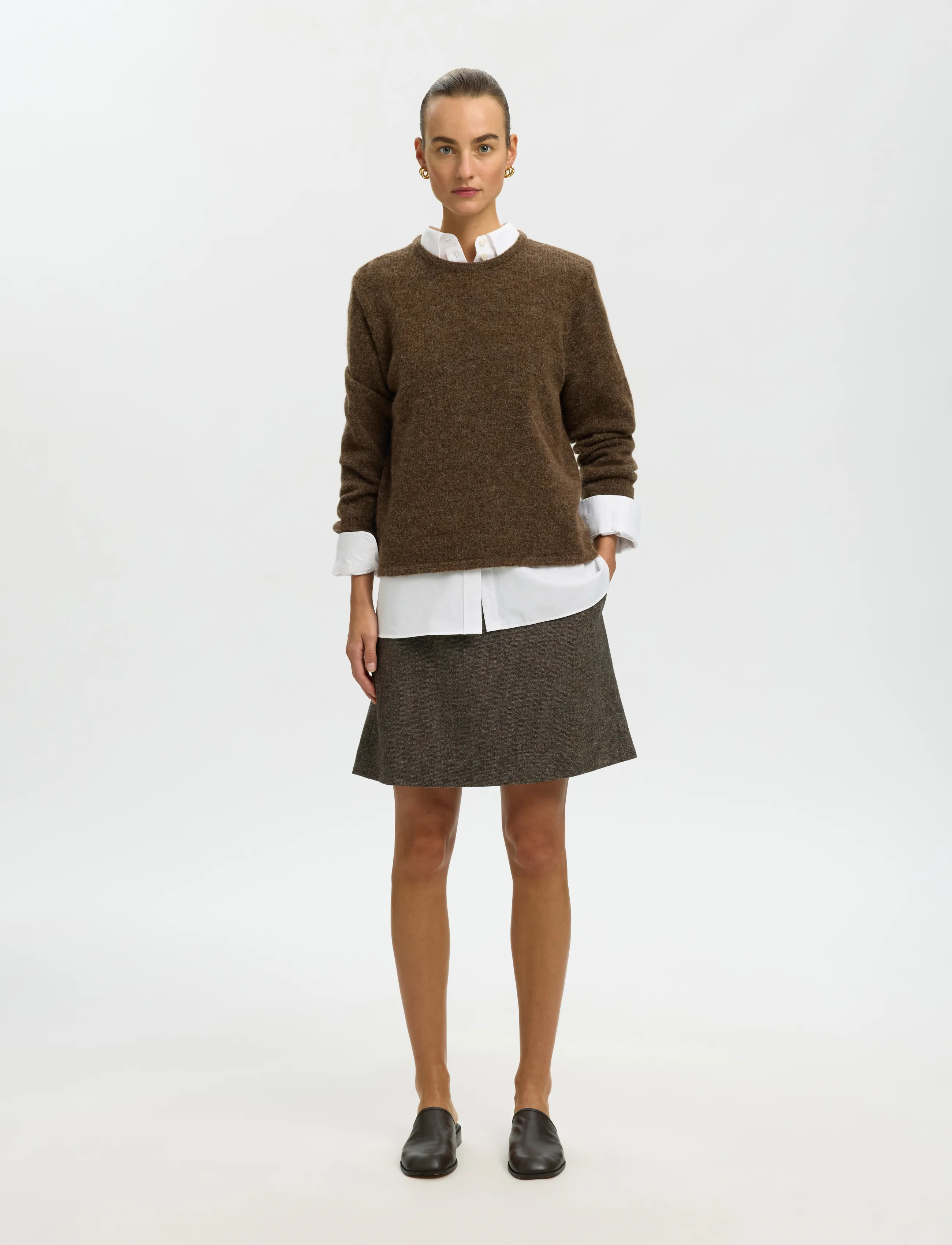 Selected - SLWLULU NEW LS KNIT O-NECK NOOS - kampsunid - dachshund - 3