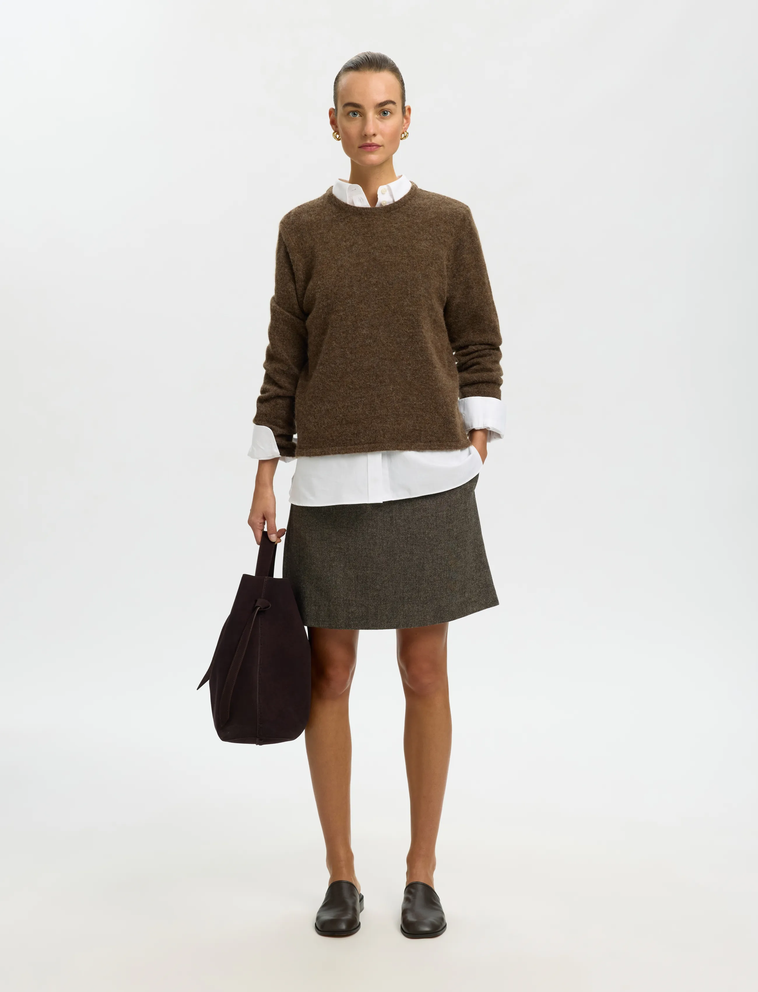 Selected - SLWLULU NEW LS KNIT O-NECK NOOS - kampsunid - dachshund - 5