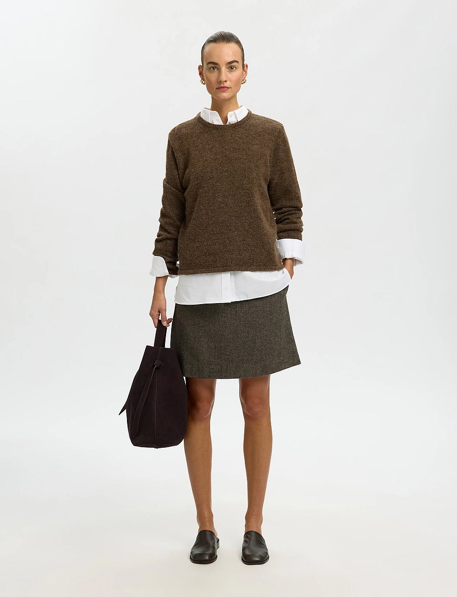 Selected - SLWLULU NEW LS KNIT O-NECK NOOS - kampsunid - dachshund - 5