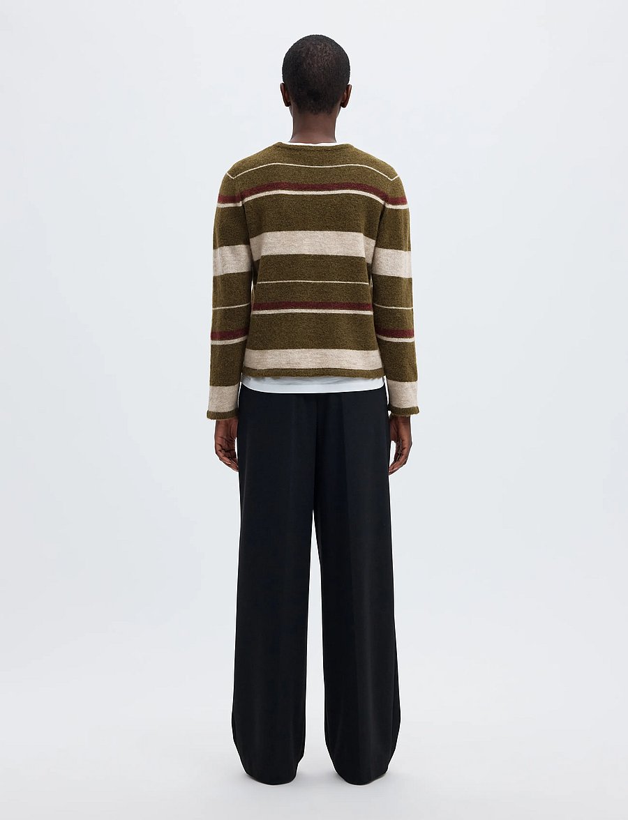 Selected - SLWLULU NEW LS KNIT O-NECK NOOS - pullover - fir green - 2