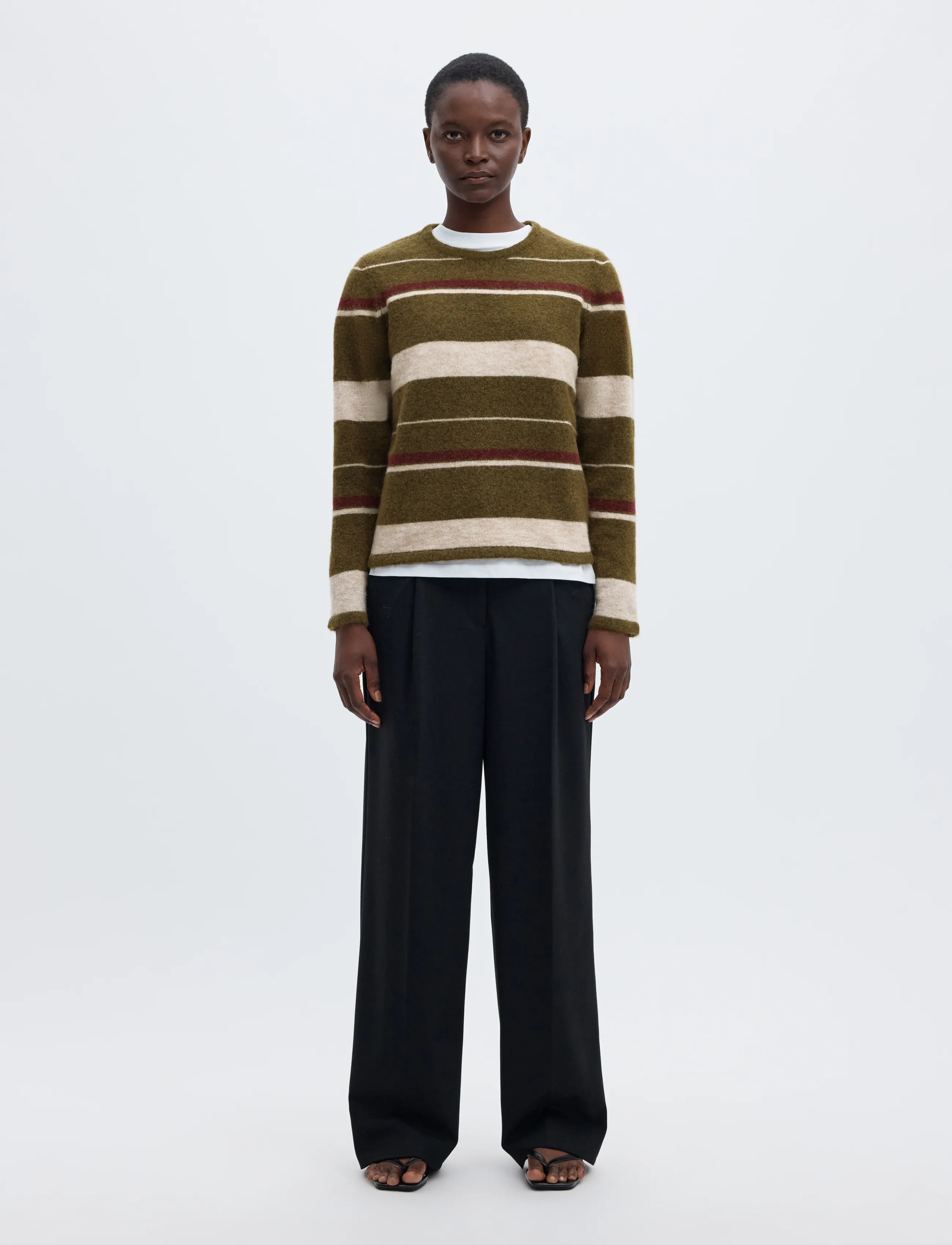 Selected - SLWLULU NEW LS KNIT O-NECK NOOS - pullover - fir green - 3