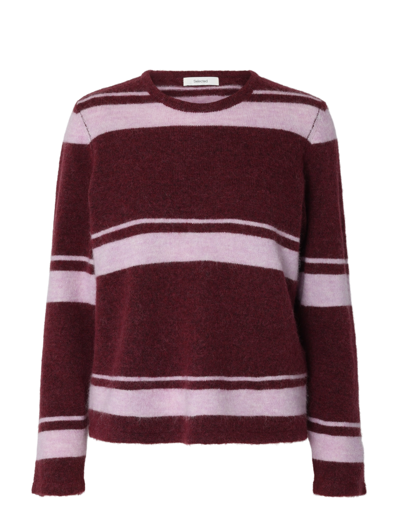 Selected - SLWLULU NEW LS KNIT O-NECK NOOS - pullover - tawny port - 1