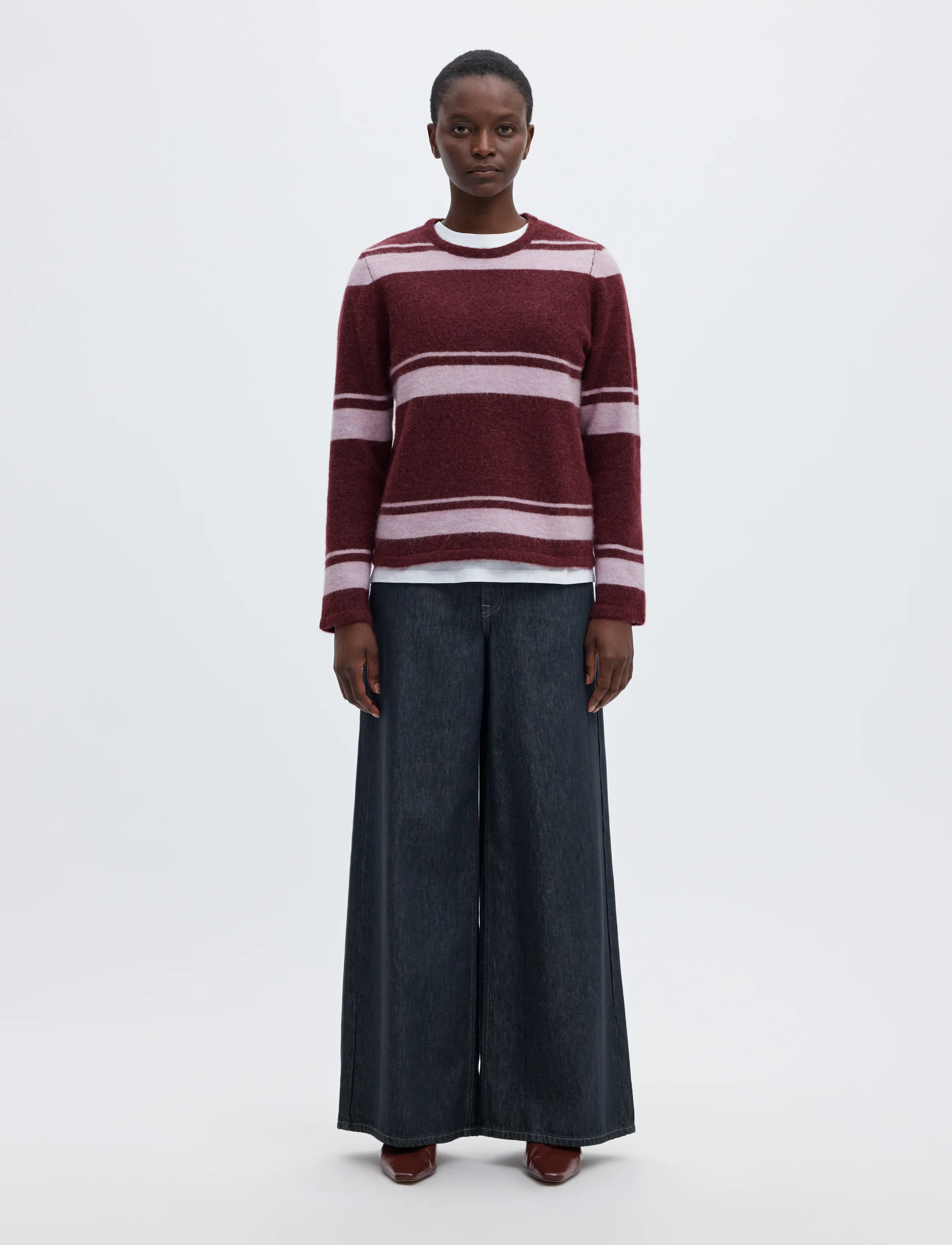 Selected - SLWLULU NEW LS KNIT O-NECK NOOS - pullover - tawny port - 3