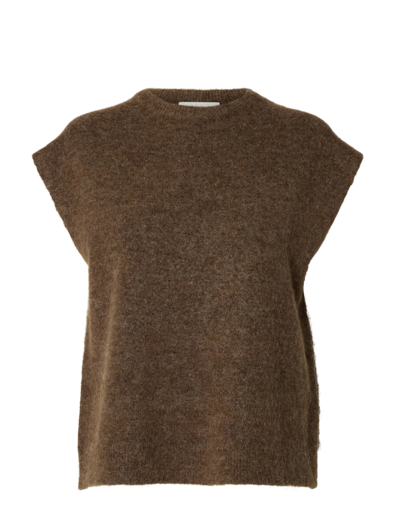 Selected SLWLULU SL KNIT VEST NOOS - Riided - DACHSHUND / brown