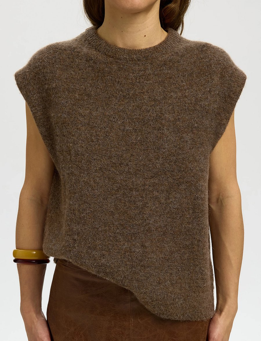 Selected - SLWLULU SL KNIT VEST NOOS - strickwesten - dachshund - 4