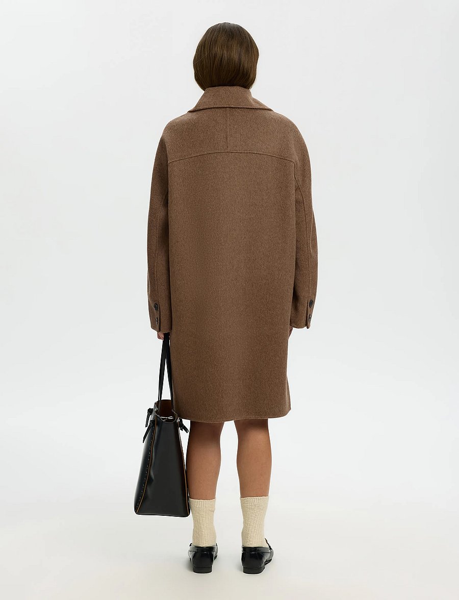 Selected - SLWGERI HANDMADE COAT #S - chocolate chip - 2