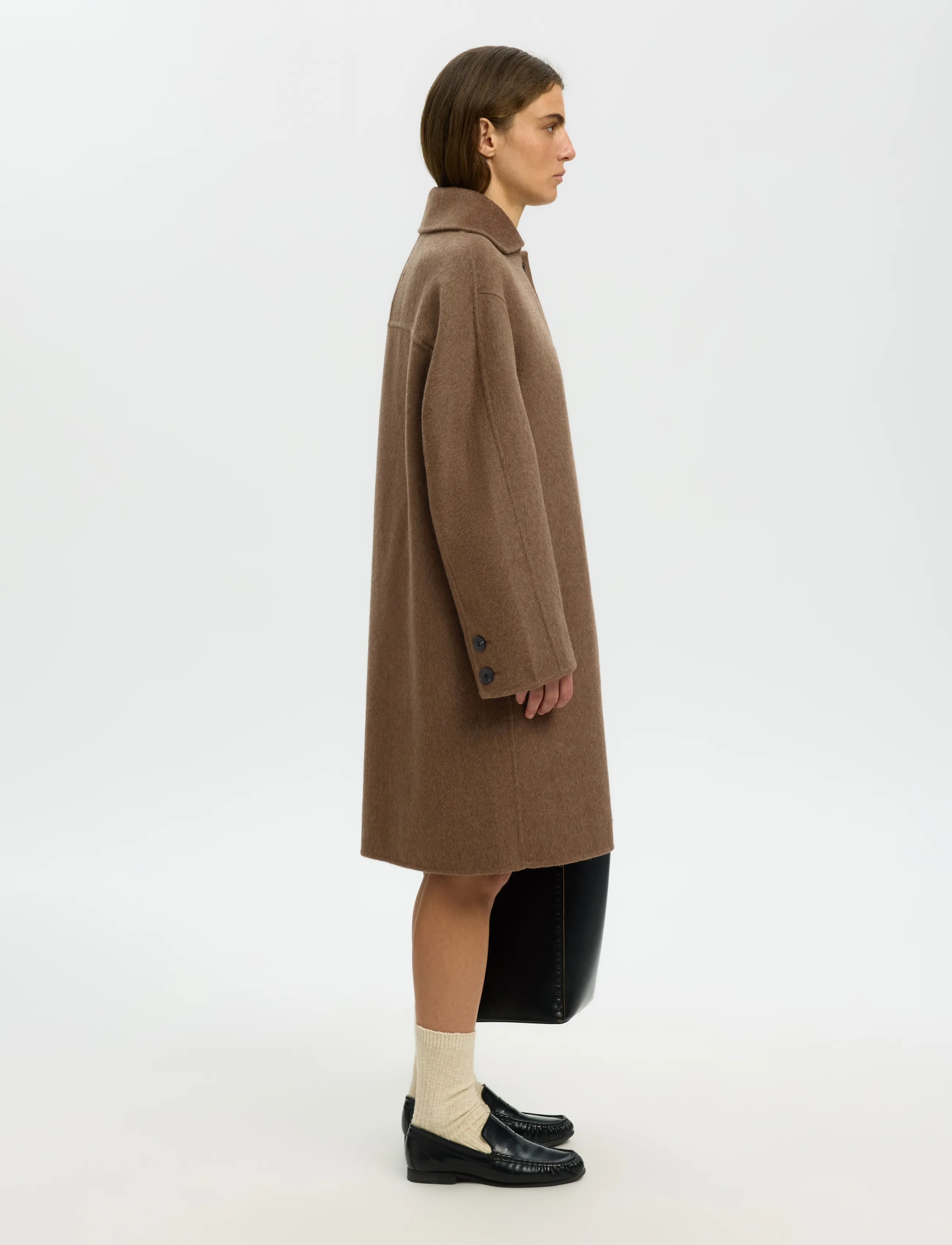 Selected - SLWGERI HANDMADE COAT #S - chocolate chip - 3