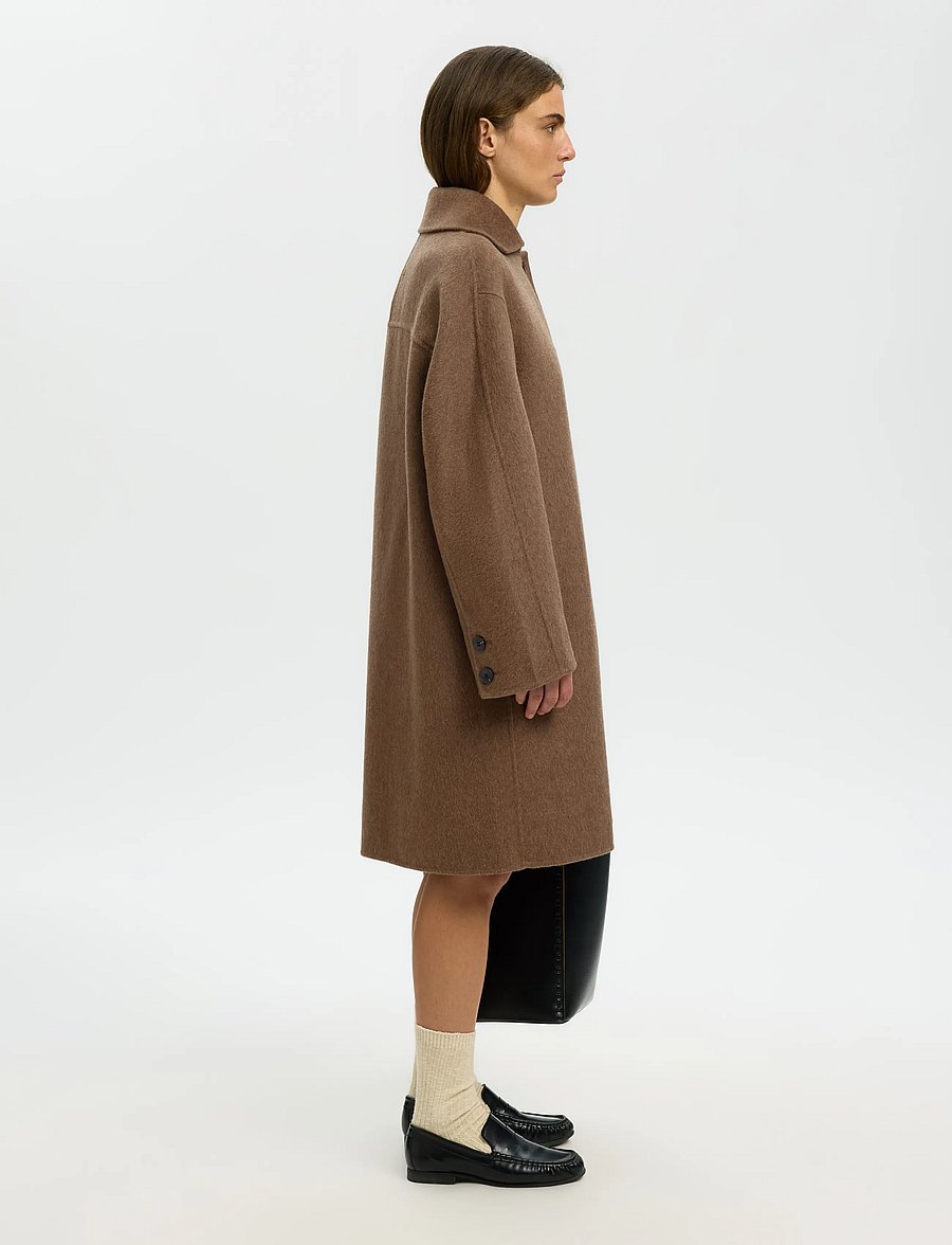 Selected - SLWGERI HANDMADE COAT #S - chocolate chip - 3