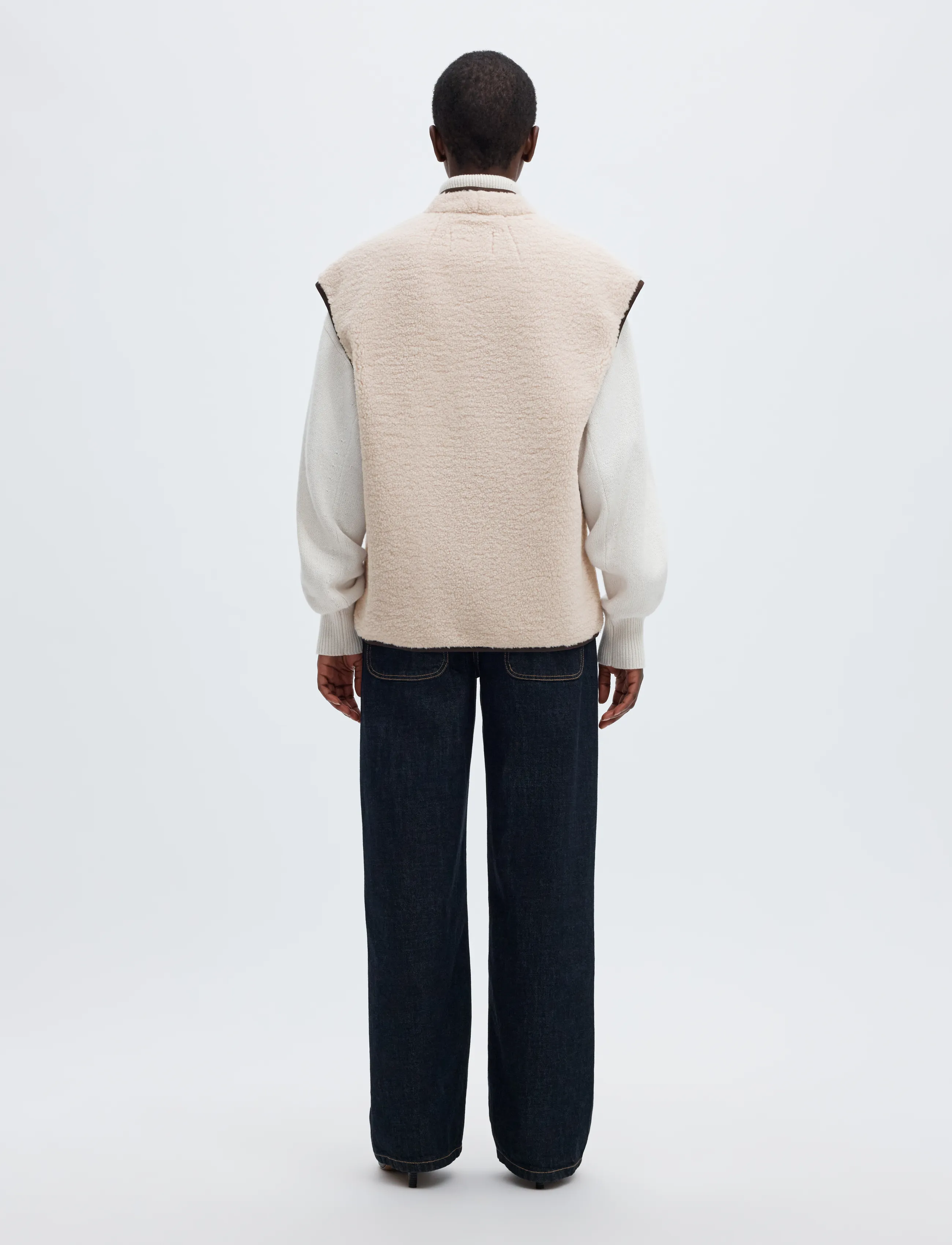 Selected - SLWISABEL TEDDY VEST#S - fleece & teddy vests - silver birch - 2