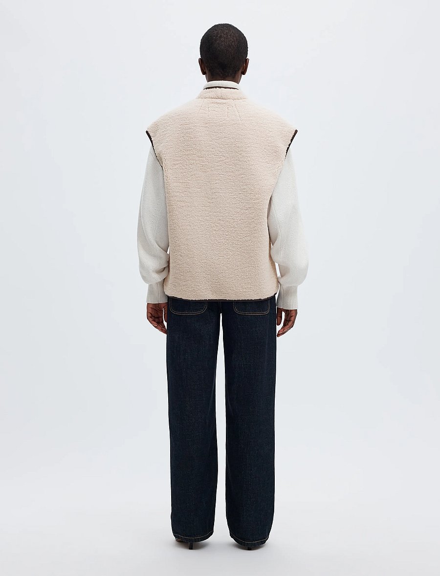 Selected - SLWISABEL TEDDY VEST#S - fleece & teddy vests - silver birch - 2