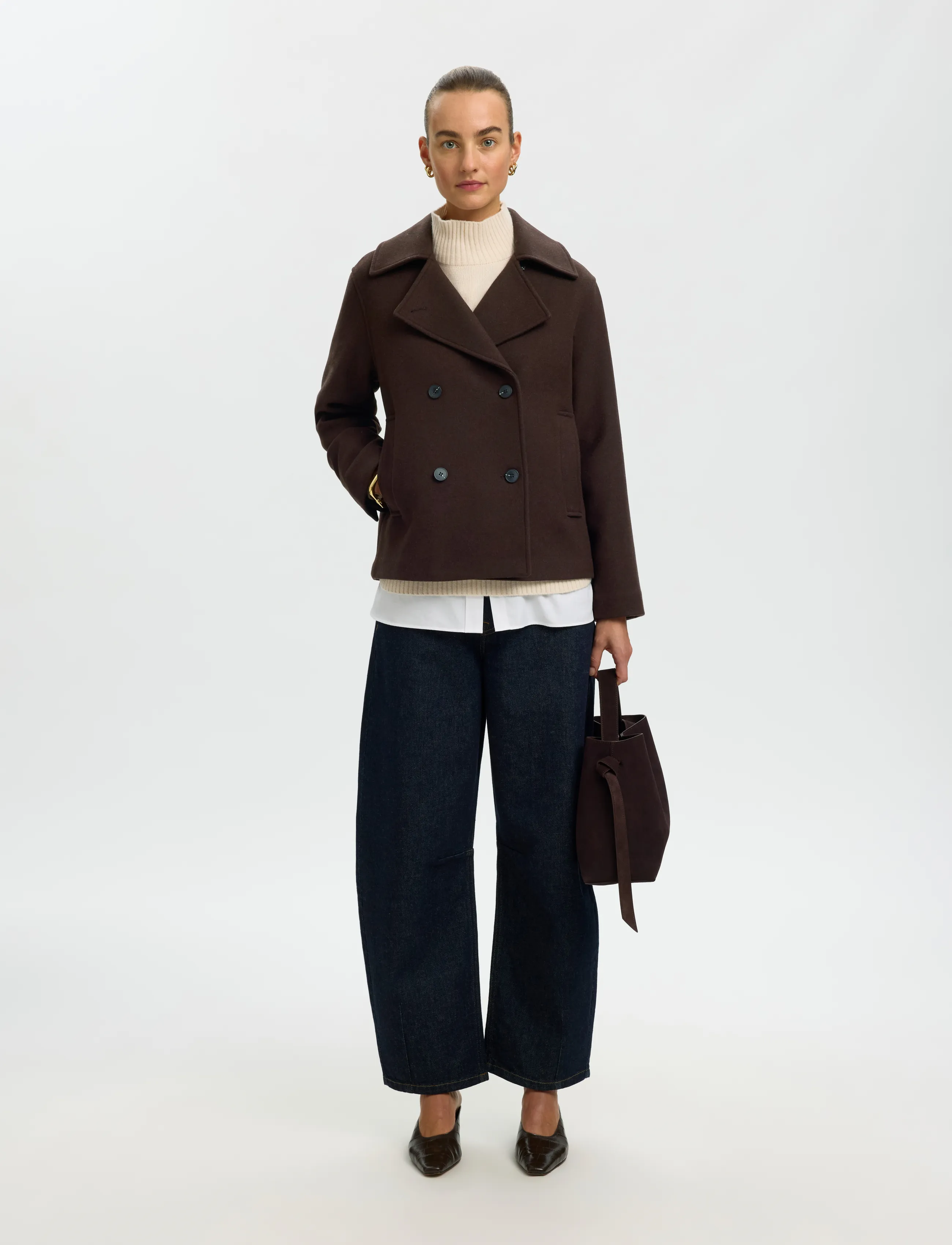 Selected - SLWZIA-ALMA WOOL BLEND JACKET NOOS - ulljackor - delicioso - 3