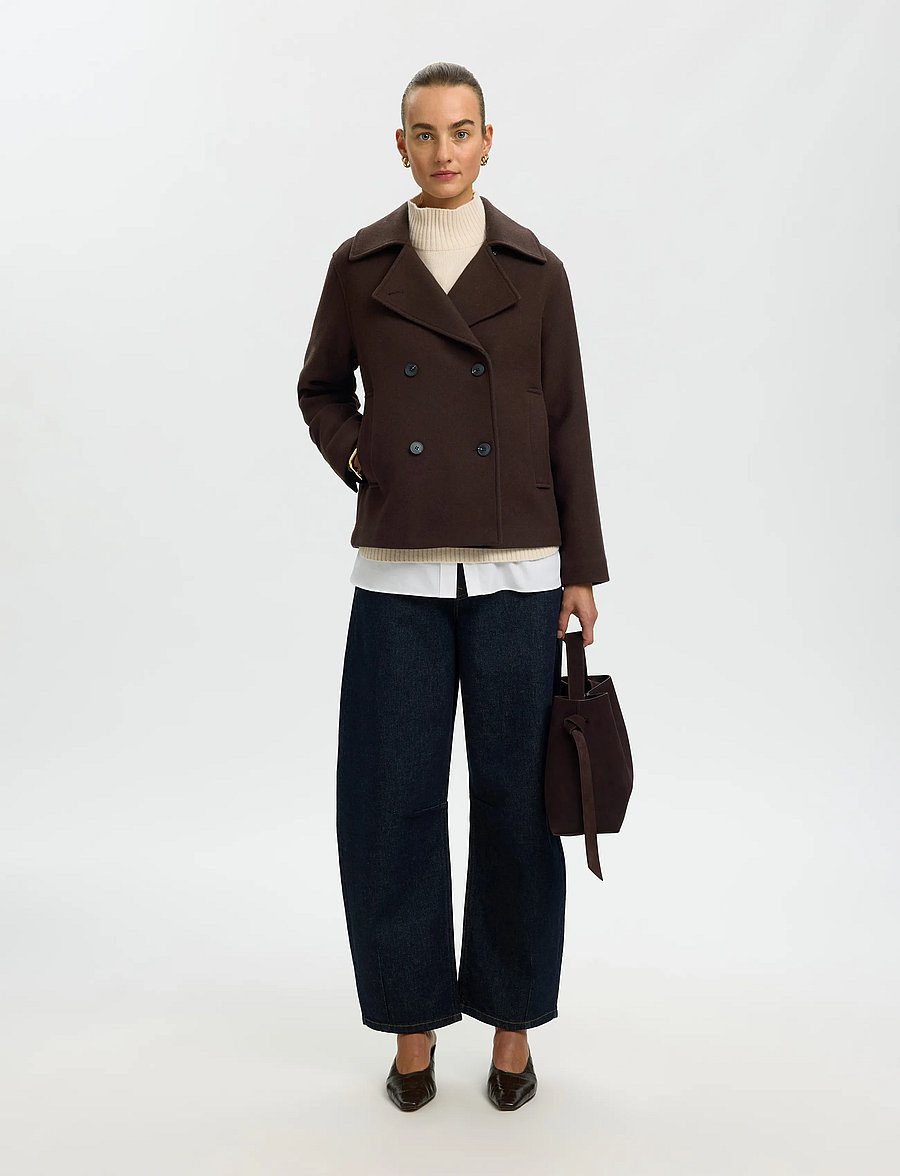 Selected - SLWZIA-ALMA WOOL BLEND JACKET NOOS - ulljackor - delicioso - 3