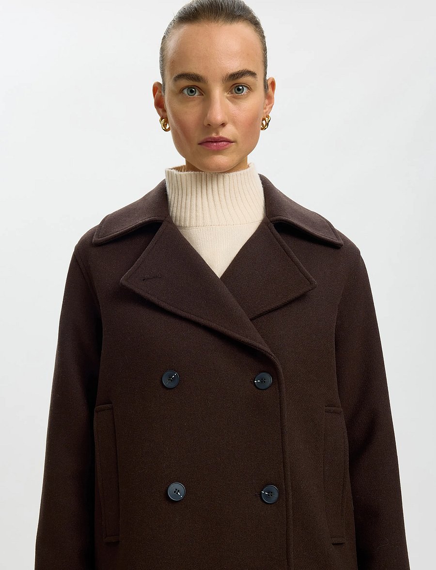 Selected - SLWZIA-ALMA WOOL BLEND JACKET NOOS - ulljackor - delicioso - 4