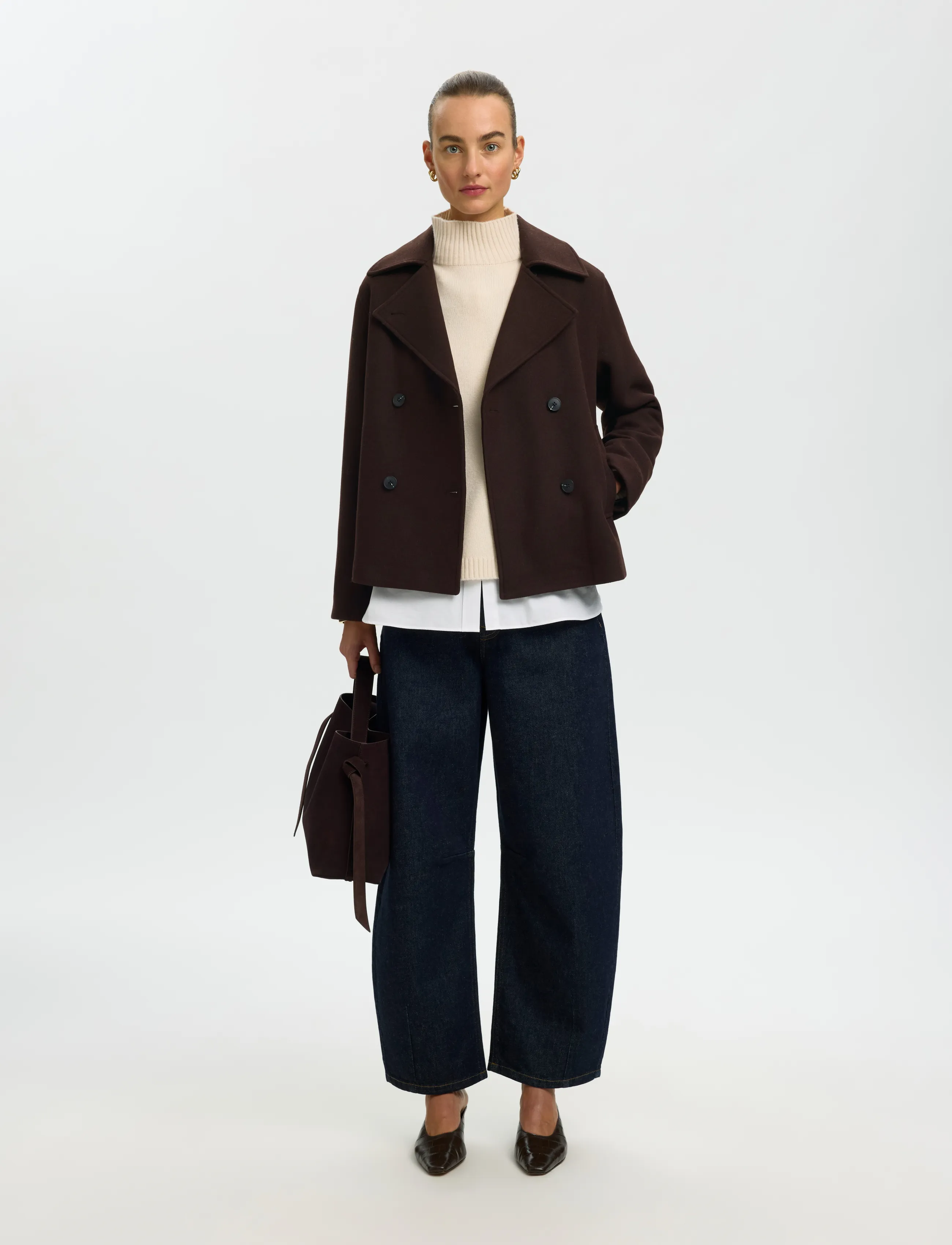 Selected - SLWZIA-ALMA WOOL BLEND JACKET NOOS - ulljackor - delicioso - 5