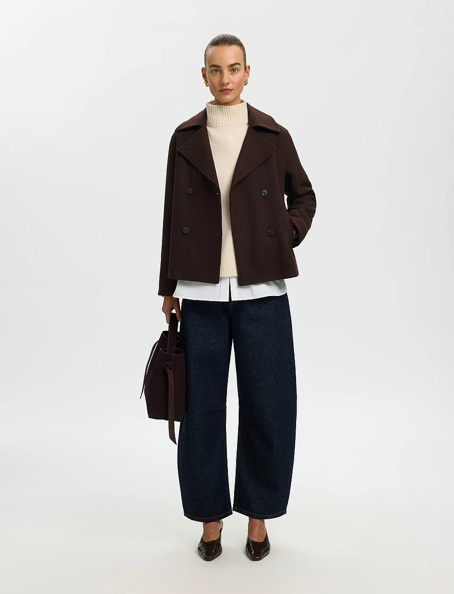 Selected - SLWZIA-ALMA WOOL BLEND JACKET NOOS - ulljackor - delicioso - 5