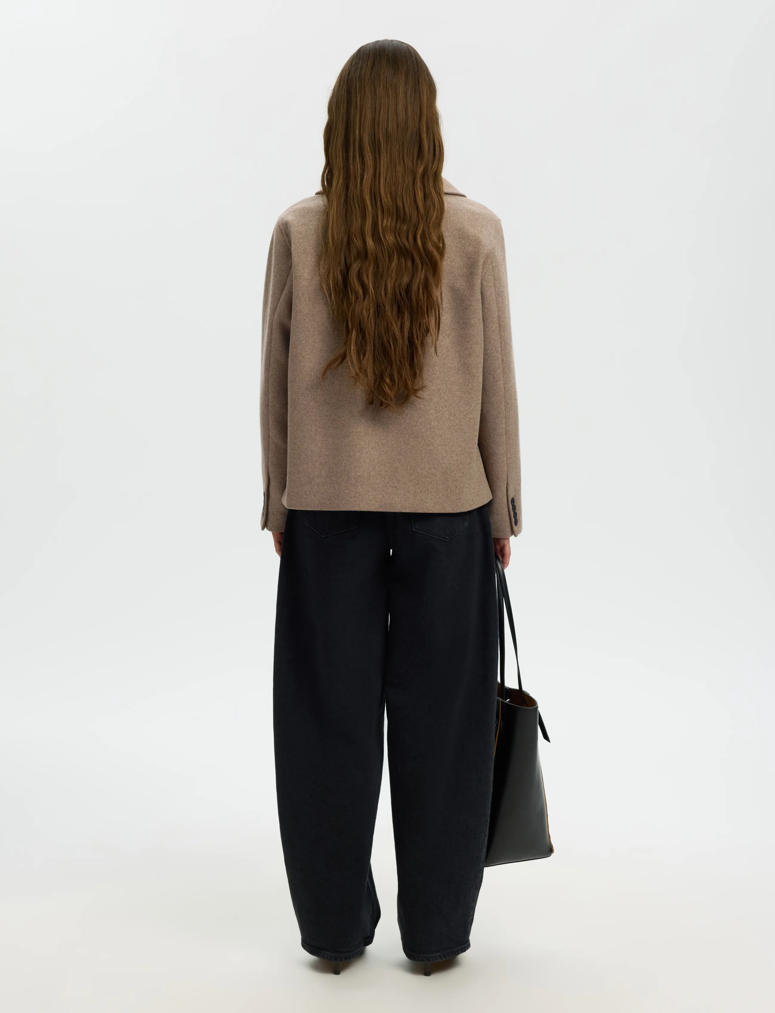 Selected - SLWZIA-ALMA WOOL BLEND JACKET NOOS - uldjakker - fallen rock - 2