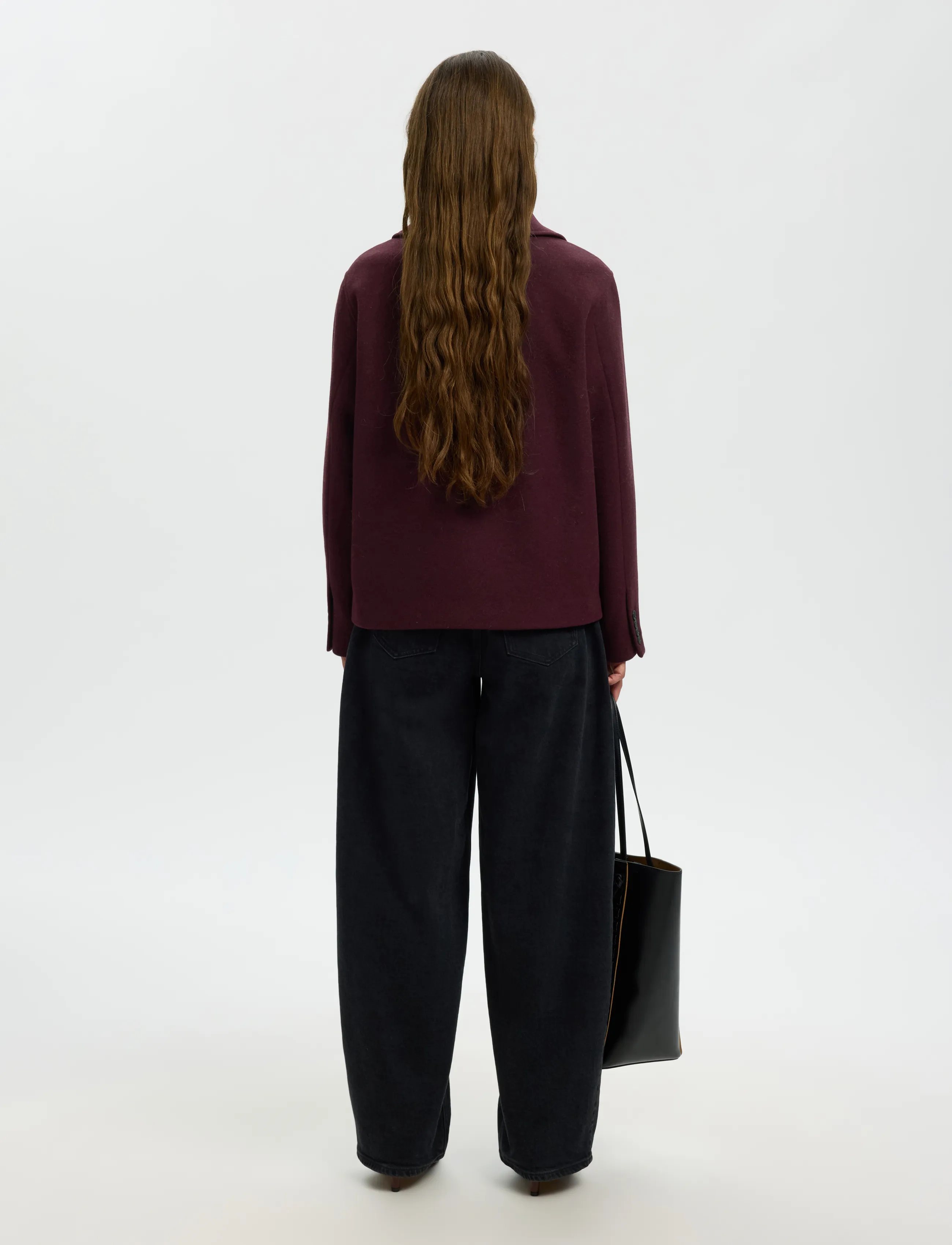 Selected - SLWZIA-ALMA WOOL BLEND JACKET NOOS - ulljackor - tawny port - 2