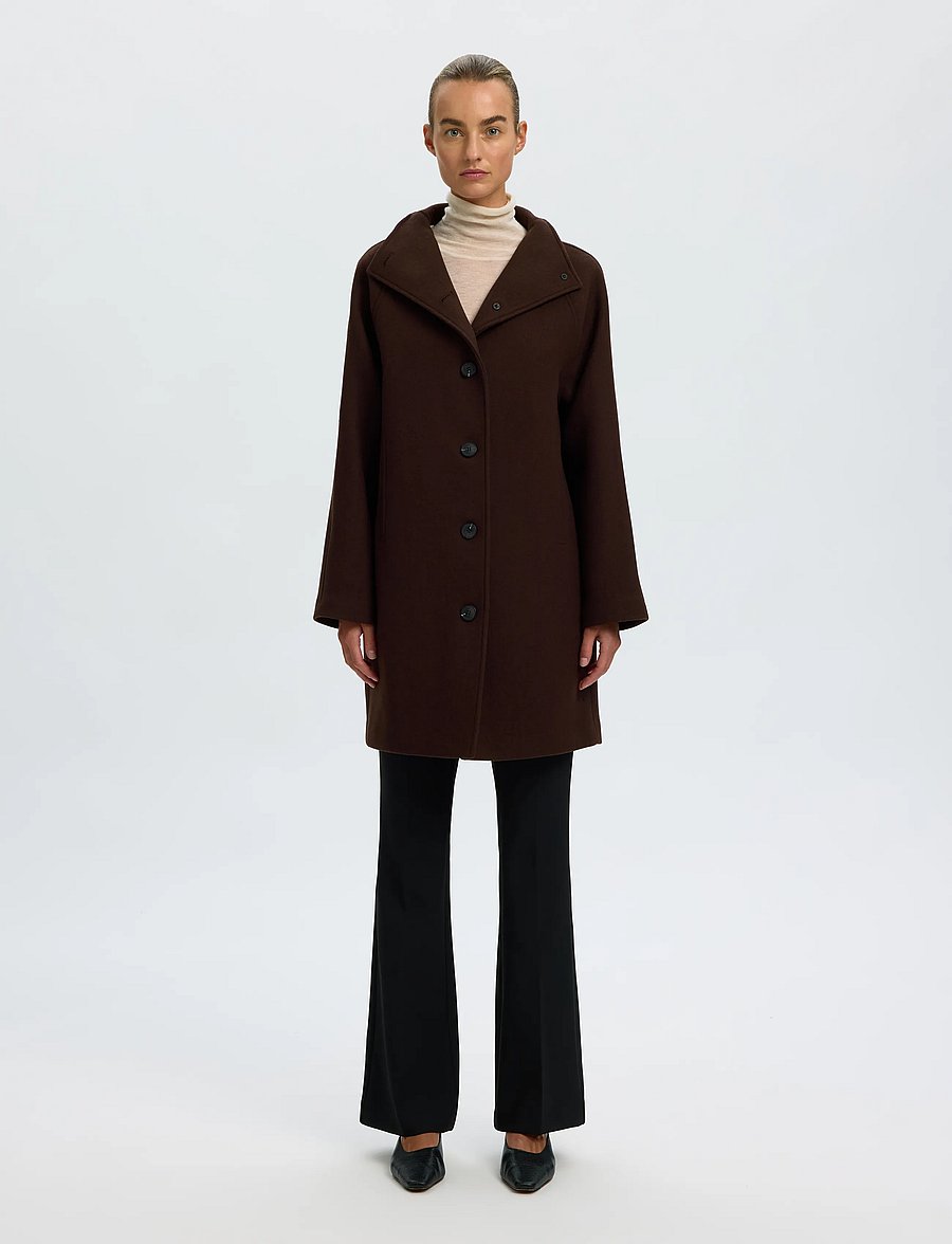 Selected - SLWZIA-VINNI WOOL BLEND COAT NOOS - winterjacken - delicioso - 0