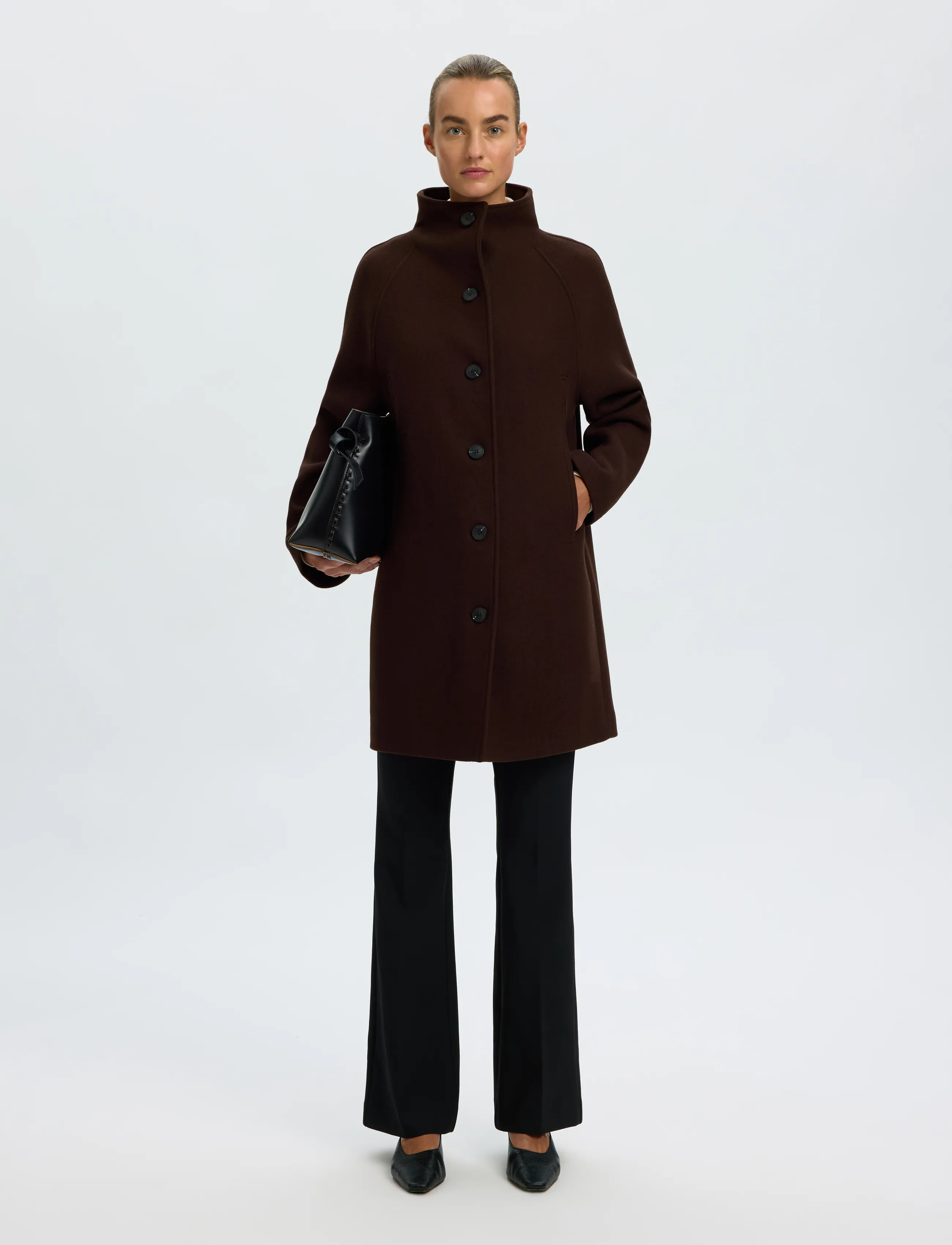 Selected - SLWZIA-VINNI WOOL BLEND COAT NOOS - winterjacken - delicioso - 5