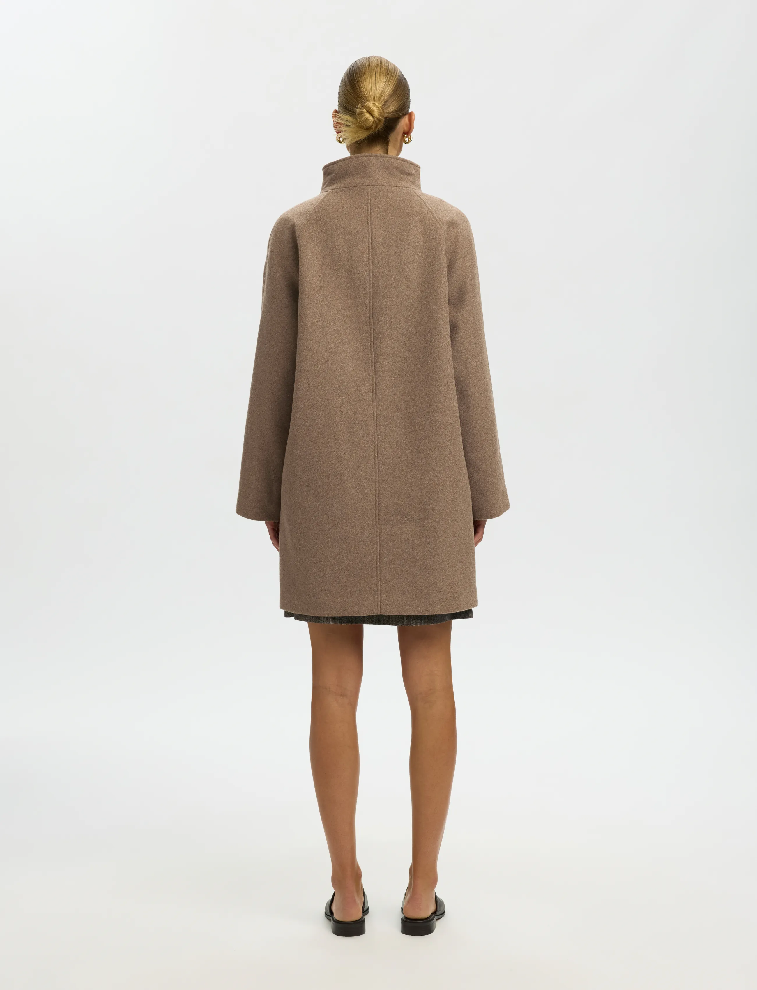 Selected - SLWZIA-VINNI WOOL BLEND COAT NOOS - winterjacken - fallen rock - 2