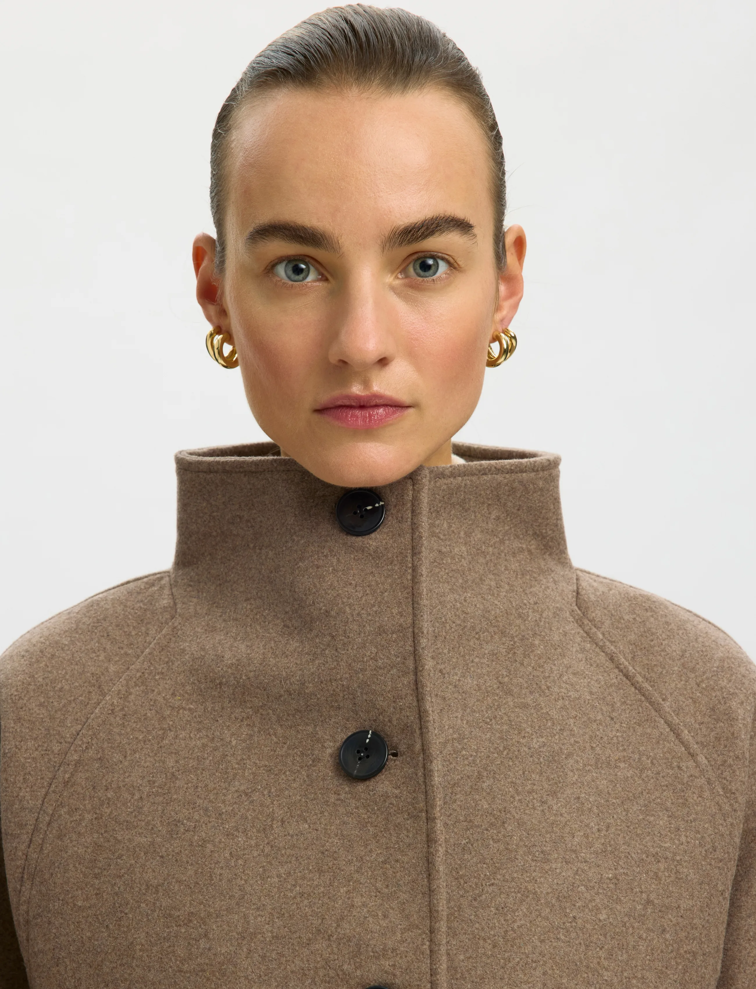 Selected - SLWZIA-VINNI WOOL BLEND COAT NOOS - winterjacken - fallen rock - 4