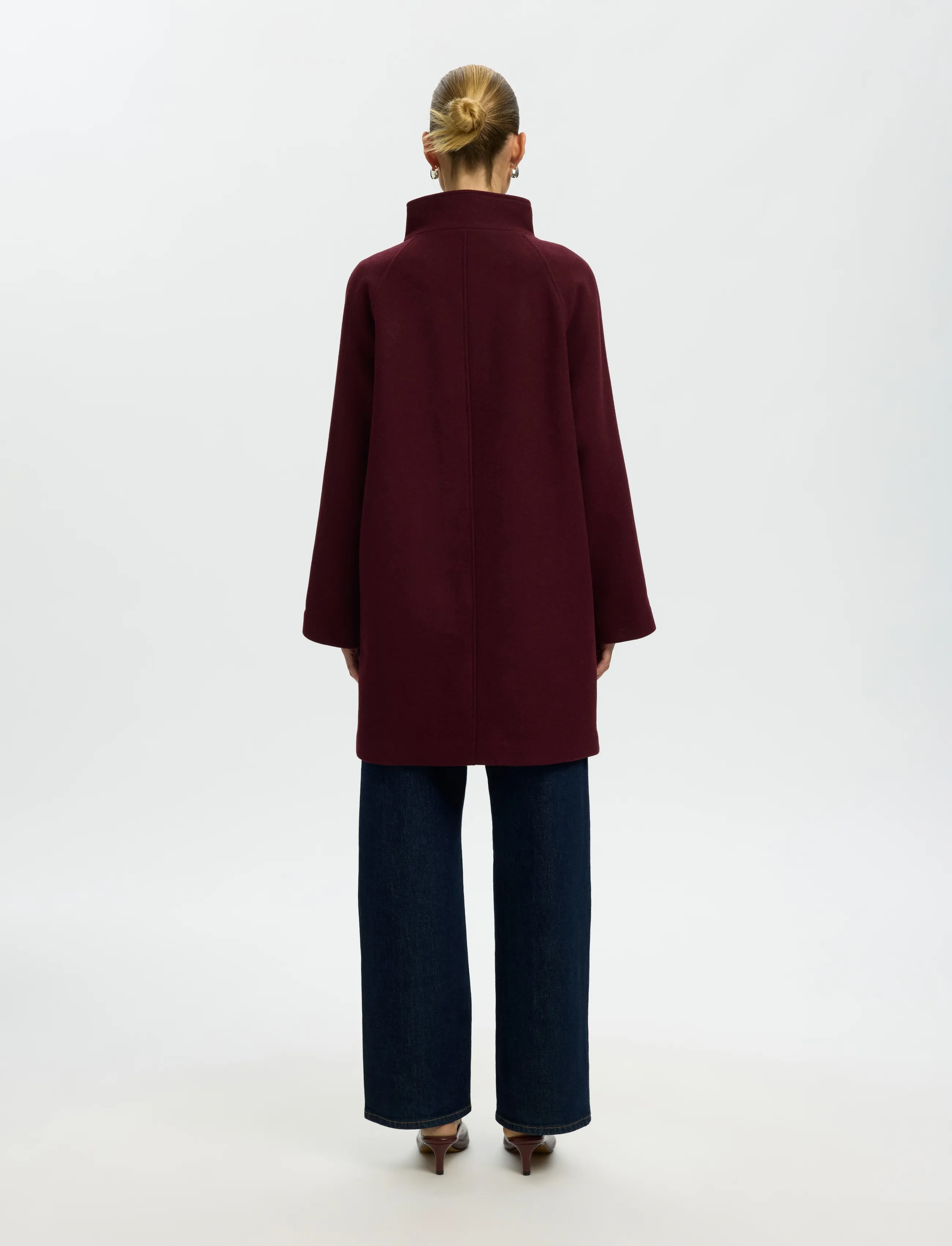 Selected - SLWZIA-VINNI WOOL BLEND COAT NOOS - winterjacken - tawny port - 2