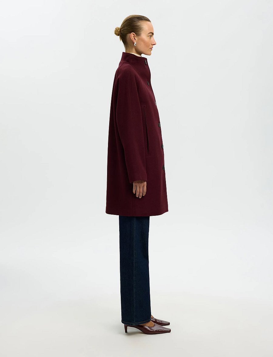 Selected - SLWZIA-VINNI WOOL BLEND COAT NOOS - winterjacken - tawny port - 3